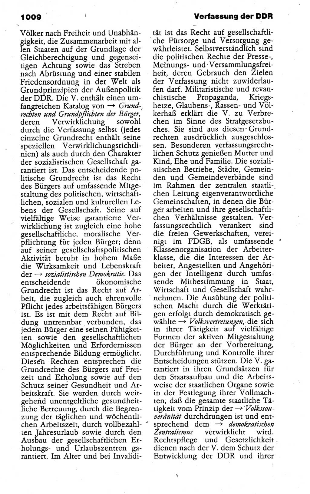 Kleines politisches Wörterbuch [Deutsche Demokratische Republik (DDR)] 1988, Seite 1009 (Kl. pol. Wb. DDR 1988, S. 1009)