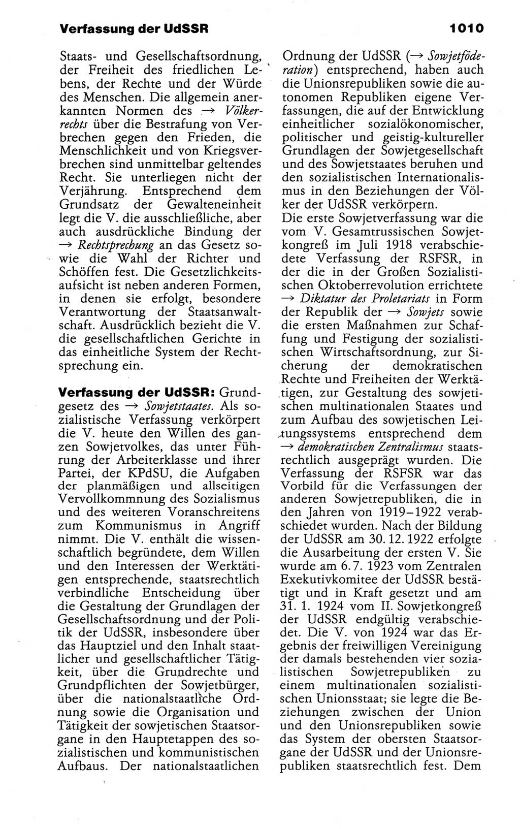 Kleines politisches Wörterbuch [Deutsche Demokratische Republik (DDR)] 1988, Seite 1010 (Kl. pol. Wb. DDR 1988, S. 1010)