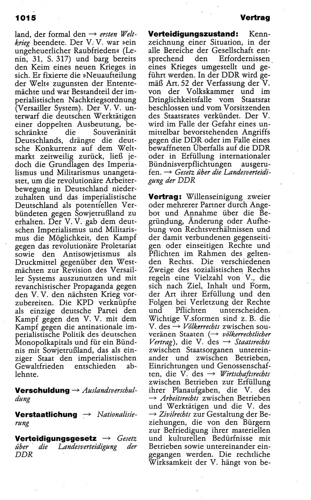 Kleines politisches Wörterbuch [Deutsche Demokratische Republik (DDR)] 1988, Seite 1015 (Kl. pol. Wb. DDR 1988, S. 1015)