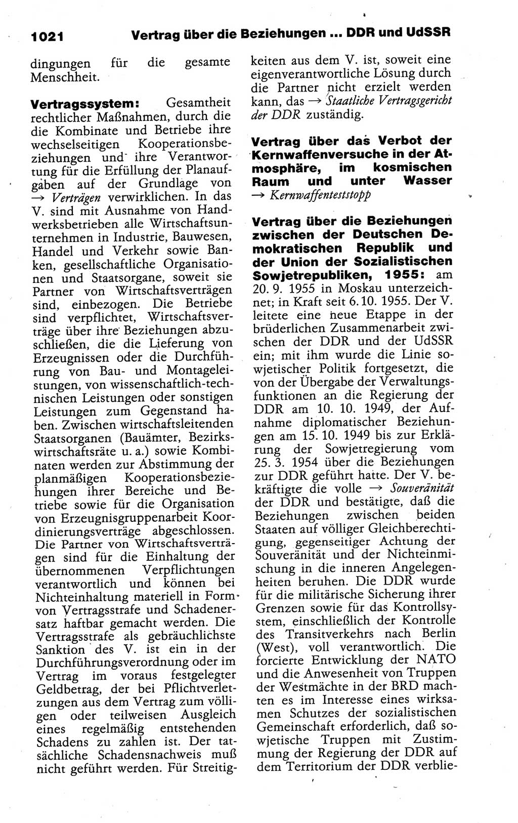 Kleines politisches Wörterbuch [Deutsche Demokratische Republik (DDR)] 1988, Seite 1021 (Kl. pol. Wb. DDR 1988, S. 1021)