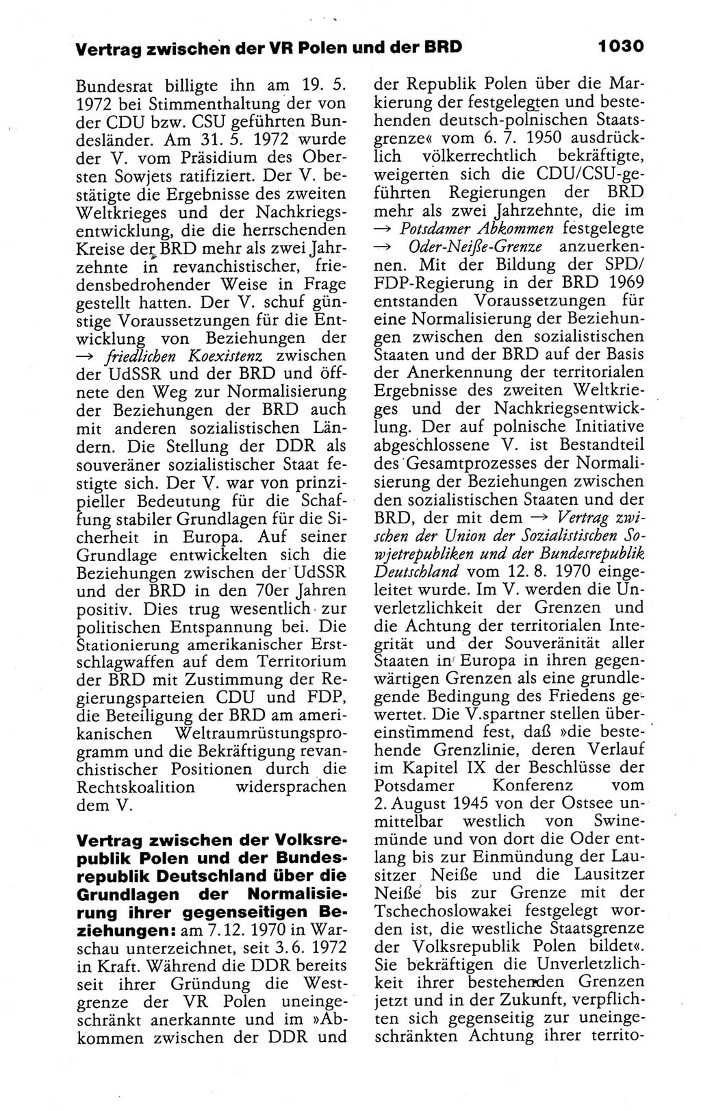 Kleines politisches Wörterbuch [Deutsche Demokratische Republik (DDR)] 1988, Seite 1030 (Kl. pol. Wb. DDR 1988, S. 1030)