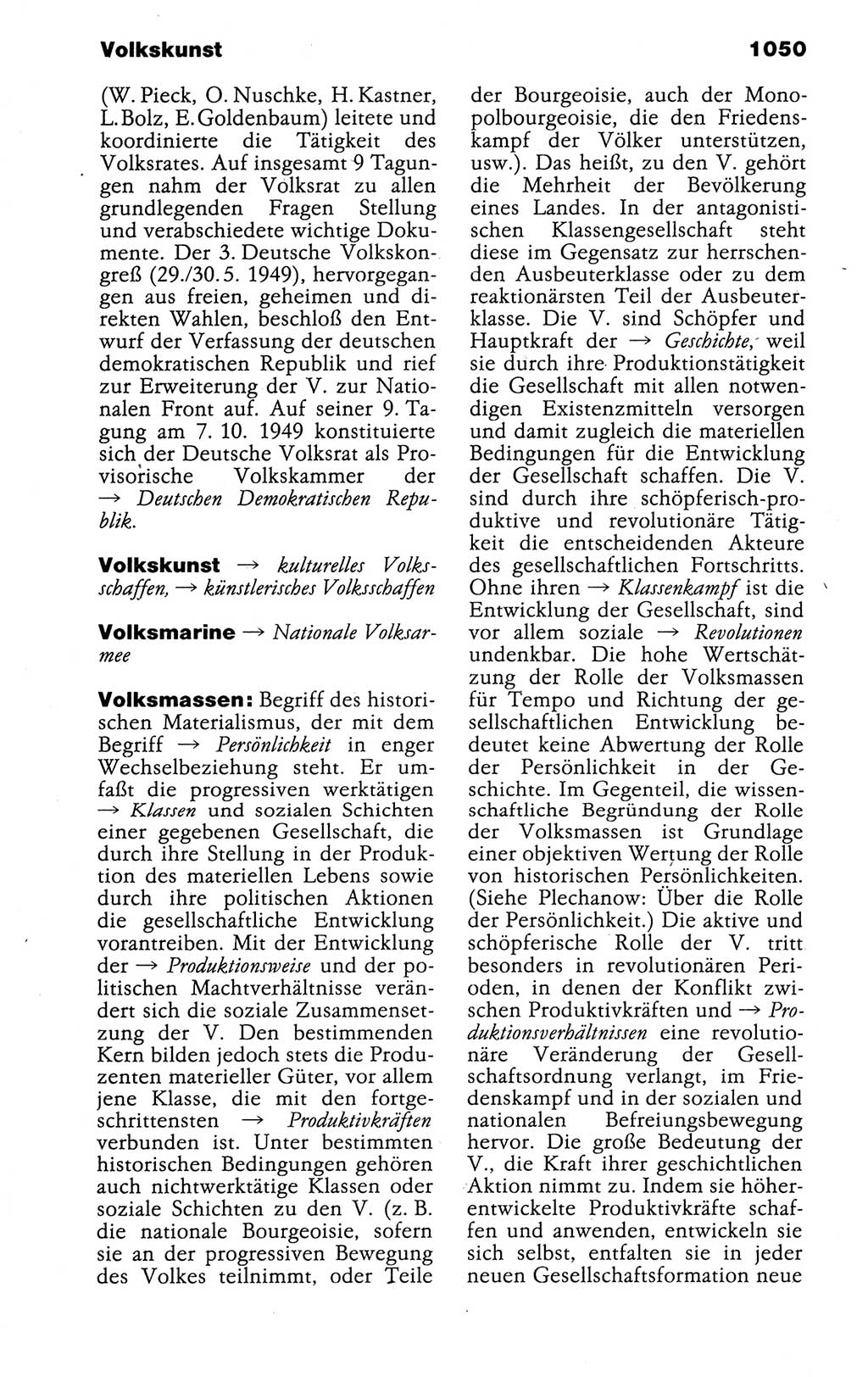 Kleines politisches Wörterbuch [Deutsche Demokratische Republik (DDR)] 1988, Seite 1050 (Kl. pol. Wb. DDR 1988, S. 1050)