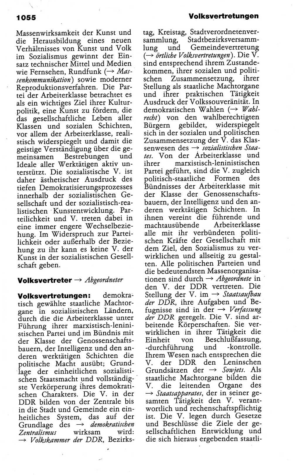 Kleines politisches Wörterbuch [Deutsche Demokratische Republik (DDR)] 1988, Seite 1055 (Kl. pol. Wb. DDR 1988, S. 1055)