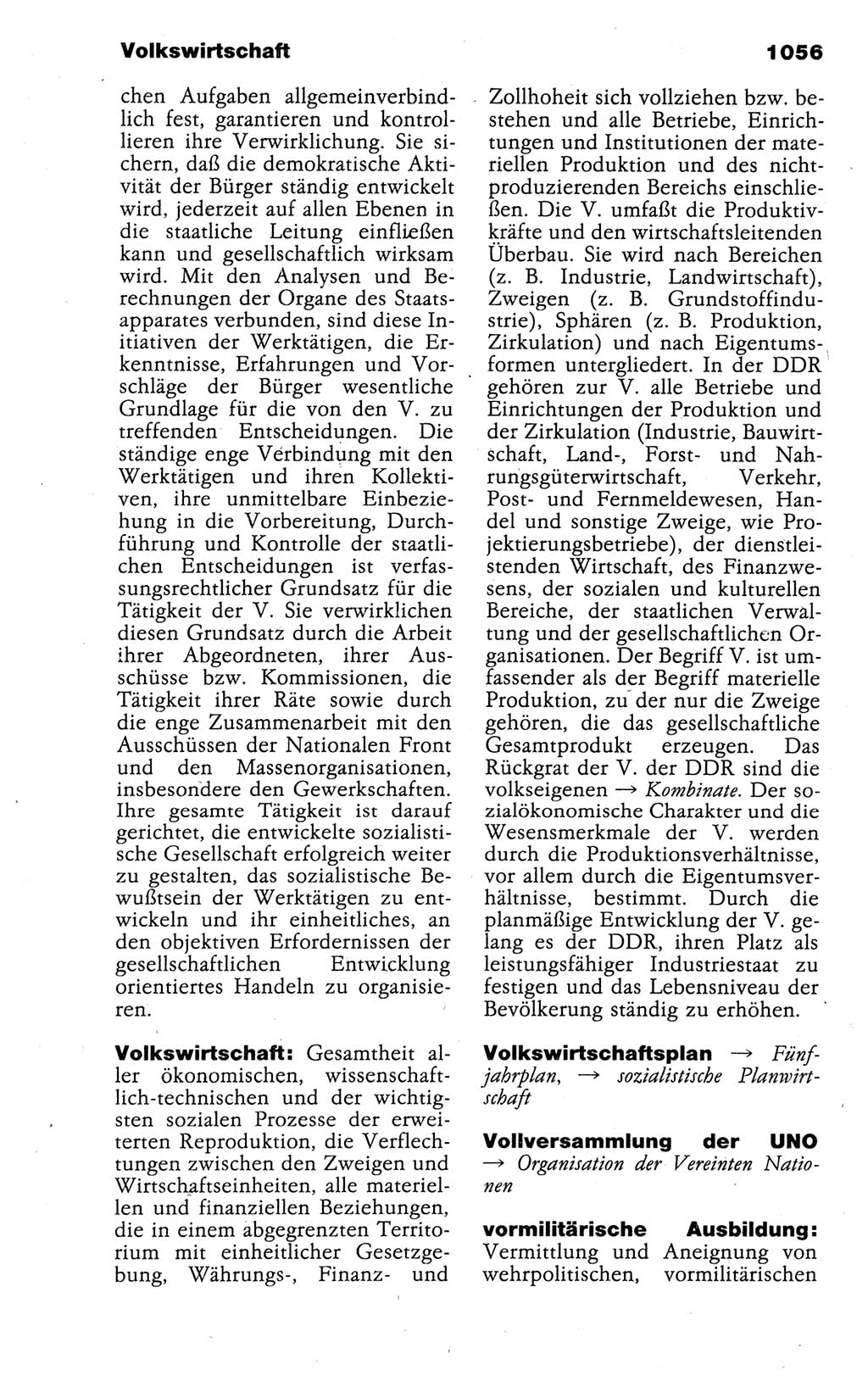 Kleines politisches Wörterbuch [Deutsche Demokratische Republik (DDR)] 1988, Seite 1056 (Kl. pol. Wb. DDR 1988, S. 1056)