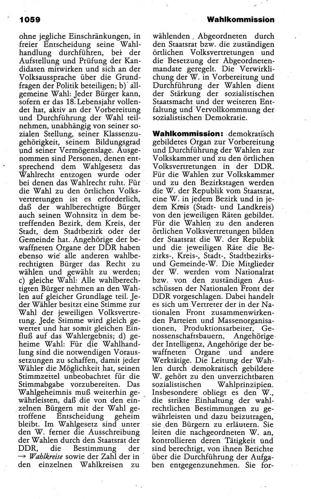 Kleines politisches Wörterbuch [Deutsche Demokratische Republik (DDR)] 1988, Seite 1059 (Kl. pol. Wb. DDR 1988, S. 1059)