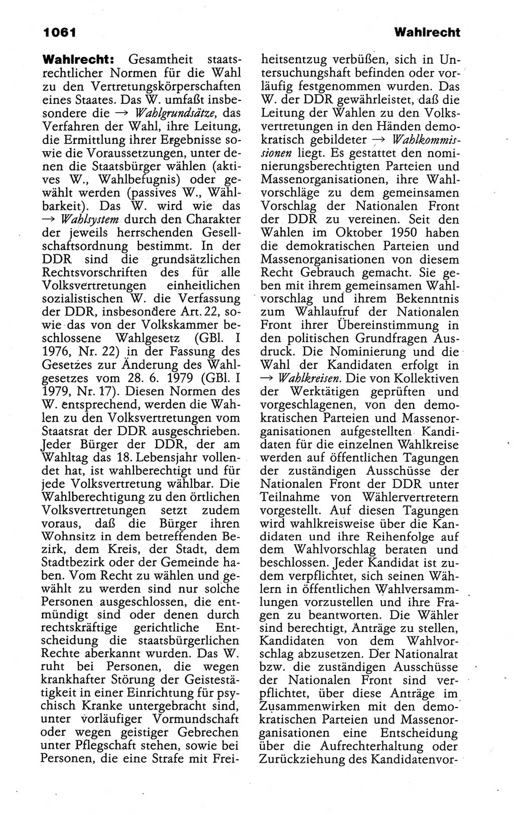 Kleines politisches Wörterbuch [Deutsche Demokratische Republik (DDR)] 1988, Seite 1061 (Kl. pol. Wb. DDR 1988, S. 1061)