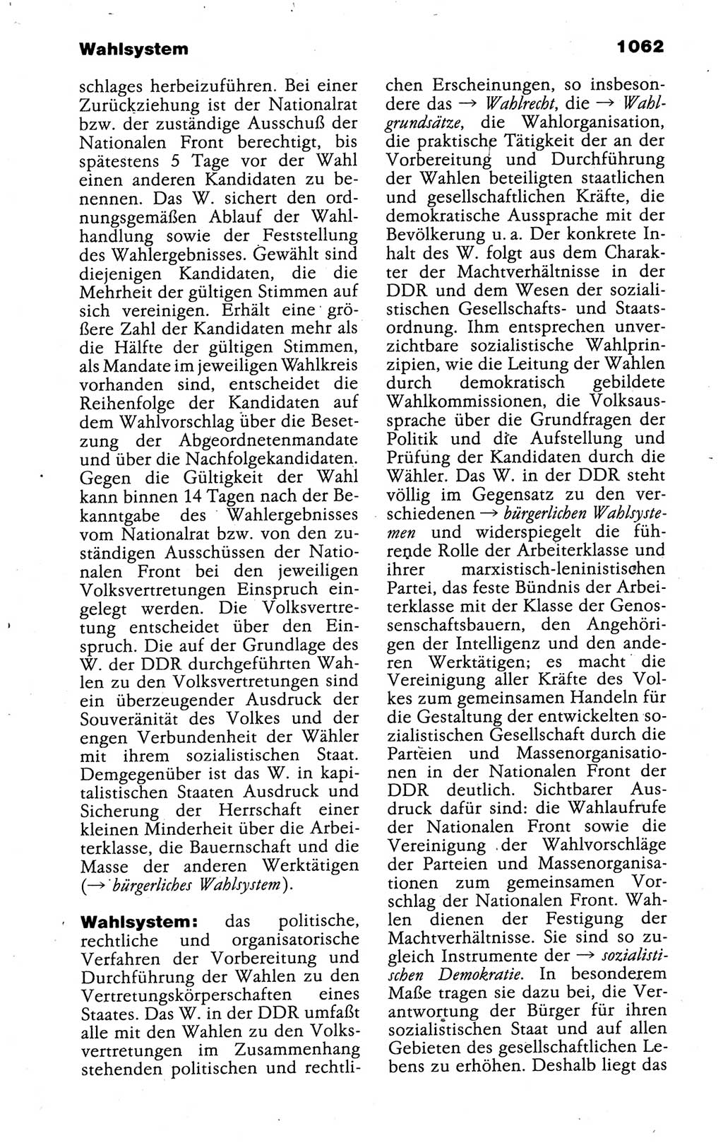 Kleines politisches Wörterbuch [Deutsche Demokratische Republik (DDR)] 1988, Seite 1062 (Kl. pol. Wb. DDR 1988, S. 1062)
