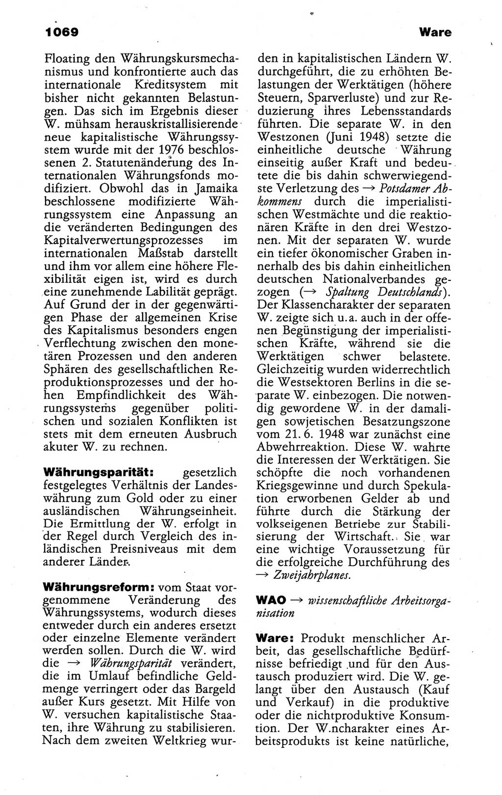 Kleines politisches Wörterbuch [Deutsche Demokratische Republik (DDR)] 1988, Seite 1069 (Kl. pol. Wb. DDR 1988, S. 1069)