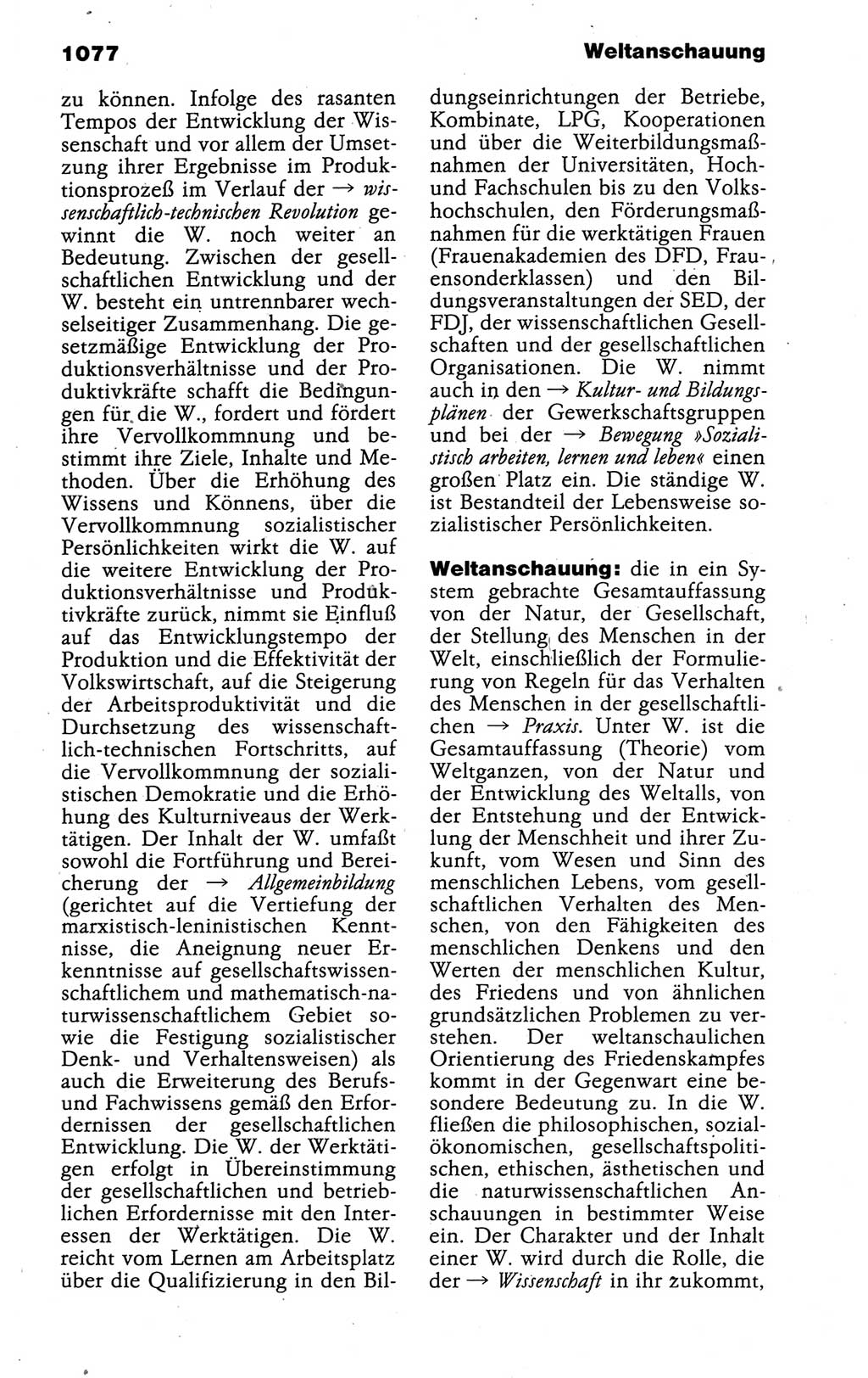 Kleines politisches Wörterbuch [Deutsche Demokratische Republik (DDR)] 1988, Seite 1077 (Kl. pol. Wb. DDR 1988, S. 1077)