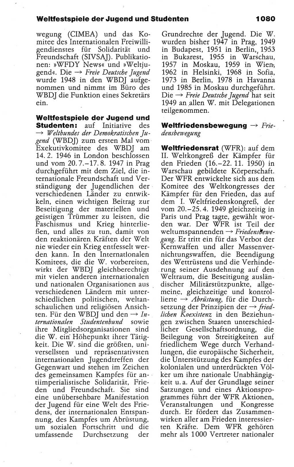 Kleines politisches Wörterbuch [Deutsche Demokratische Republik (DDR)] 1988, Seite 1080 (Kl. pol. Wb. DDR 1988, S. 1080)