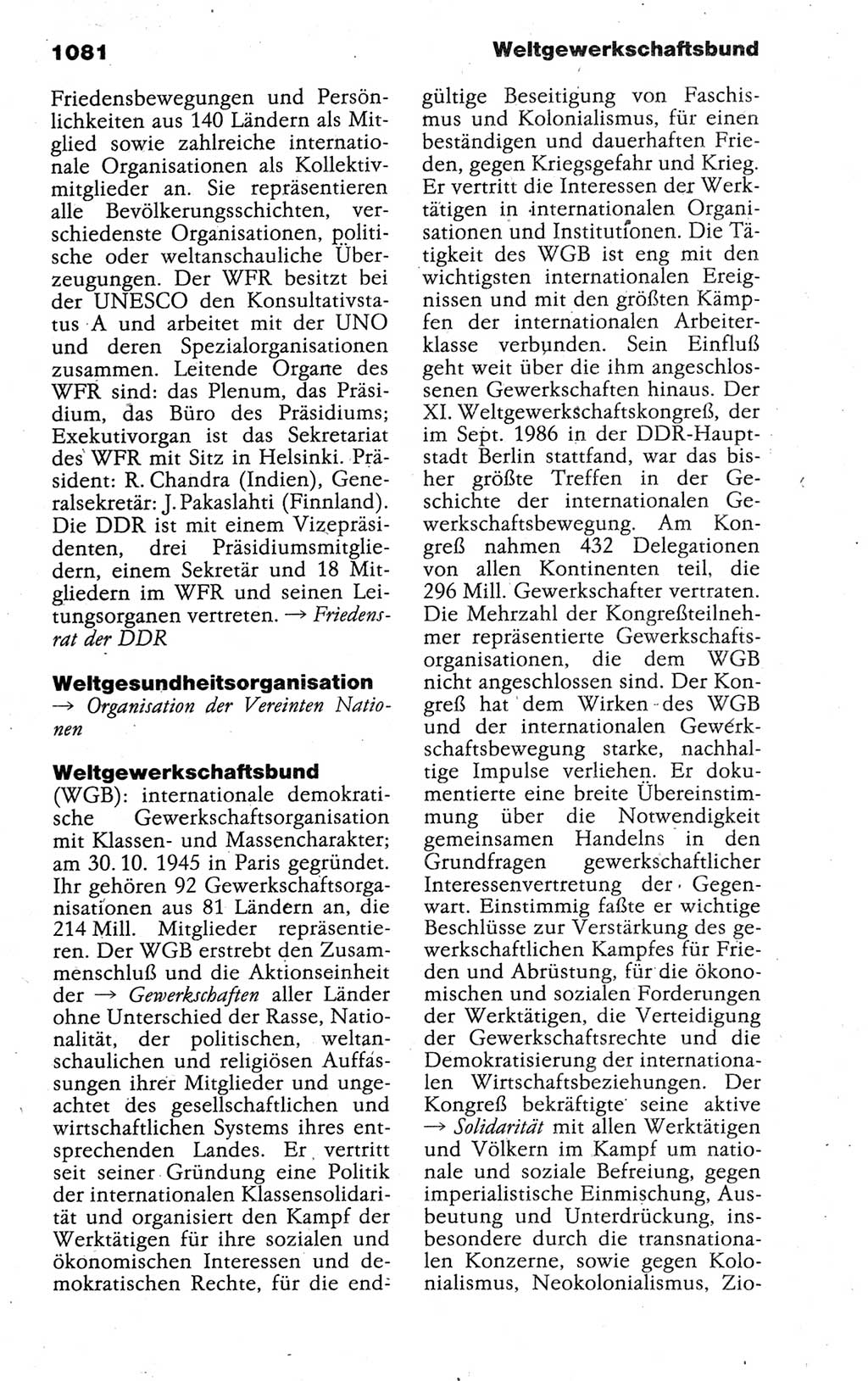 Kleines politisches Wörterbuch [Deutsche Demokratische Republik (DDR)] 1988, Seite 1081 (Kl. pol. Wb. DDR 1988, S. 1081)