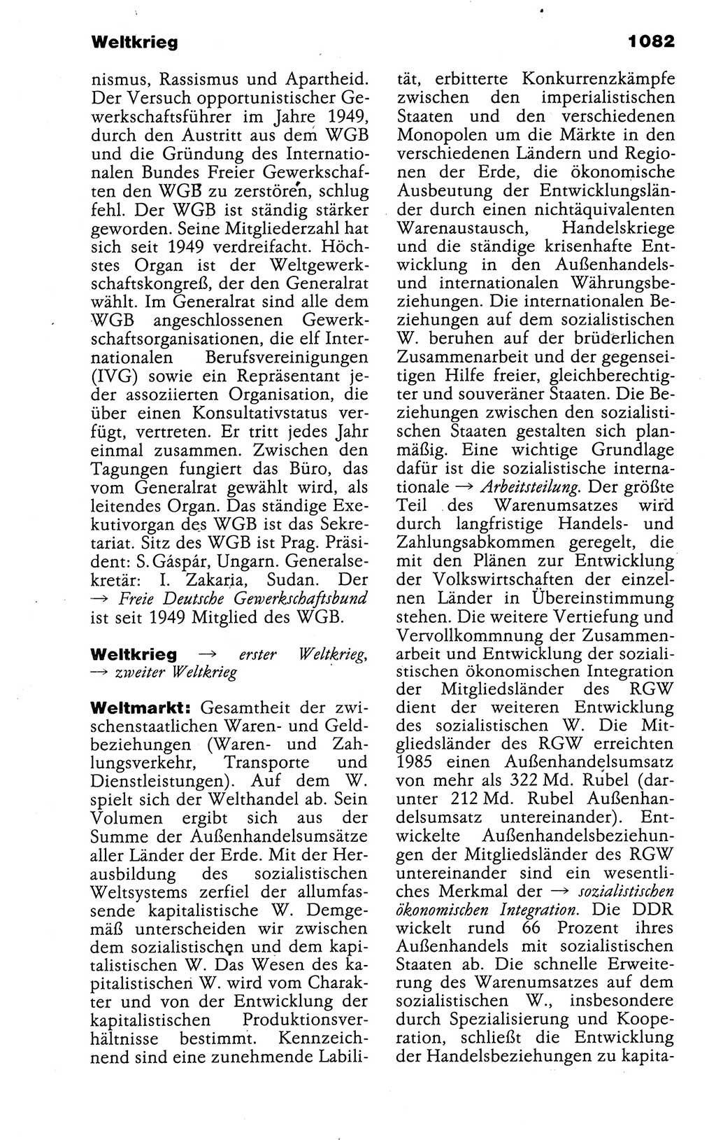 Kleines politisches Wörterbuch [Deutsche Demokratische Republik (DDR)] 1988, Seite 1082 (Kl. pol. Wb. DDR 1988, S. 1082)