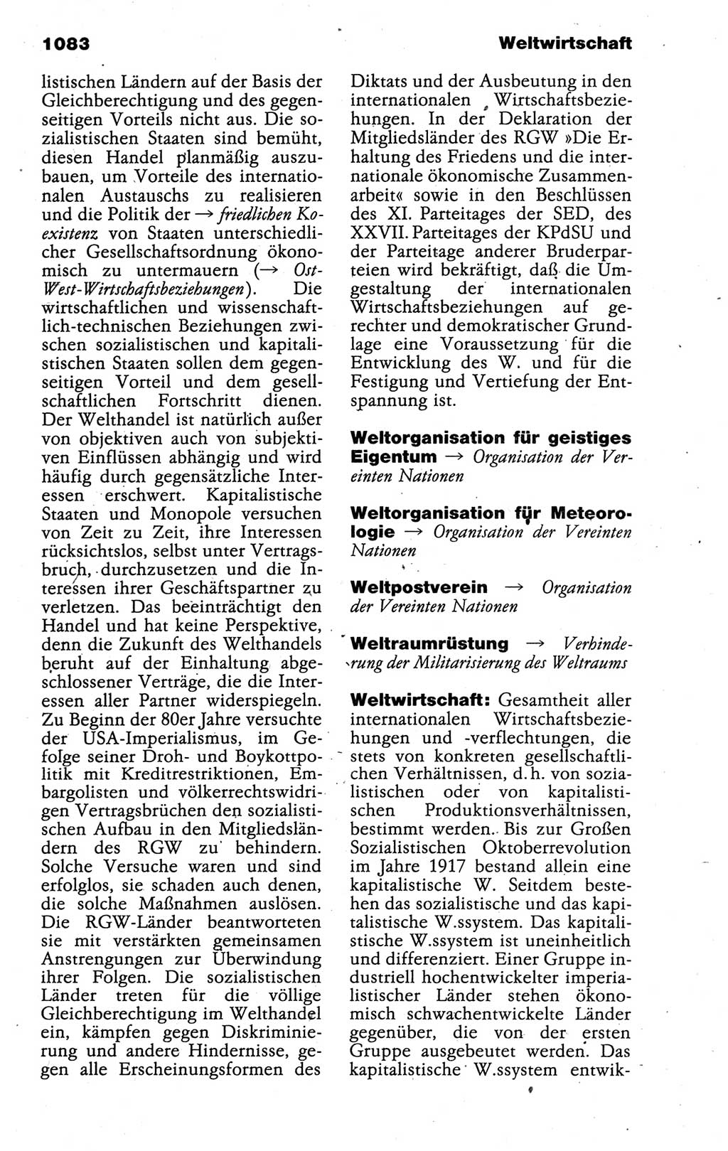 Kleines politisches Wörterbuch [Deutsche Demokratische Republik (DDR)] 1988, Seite 1083 (Kl. pol. Wb. DDR 1988, S. 1083)