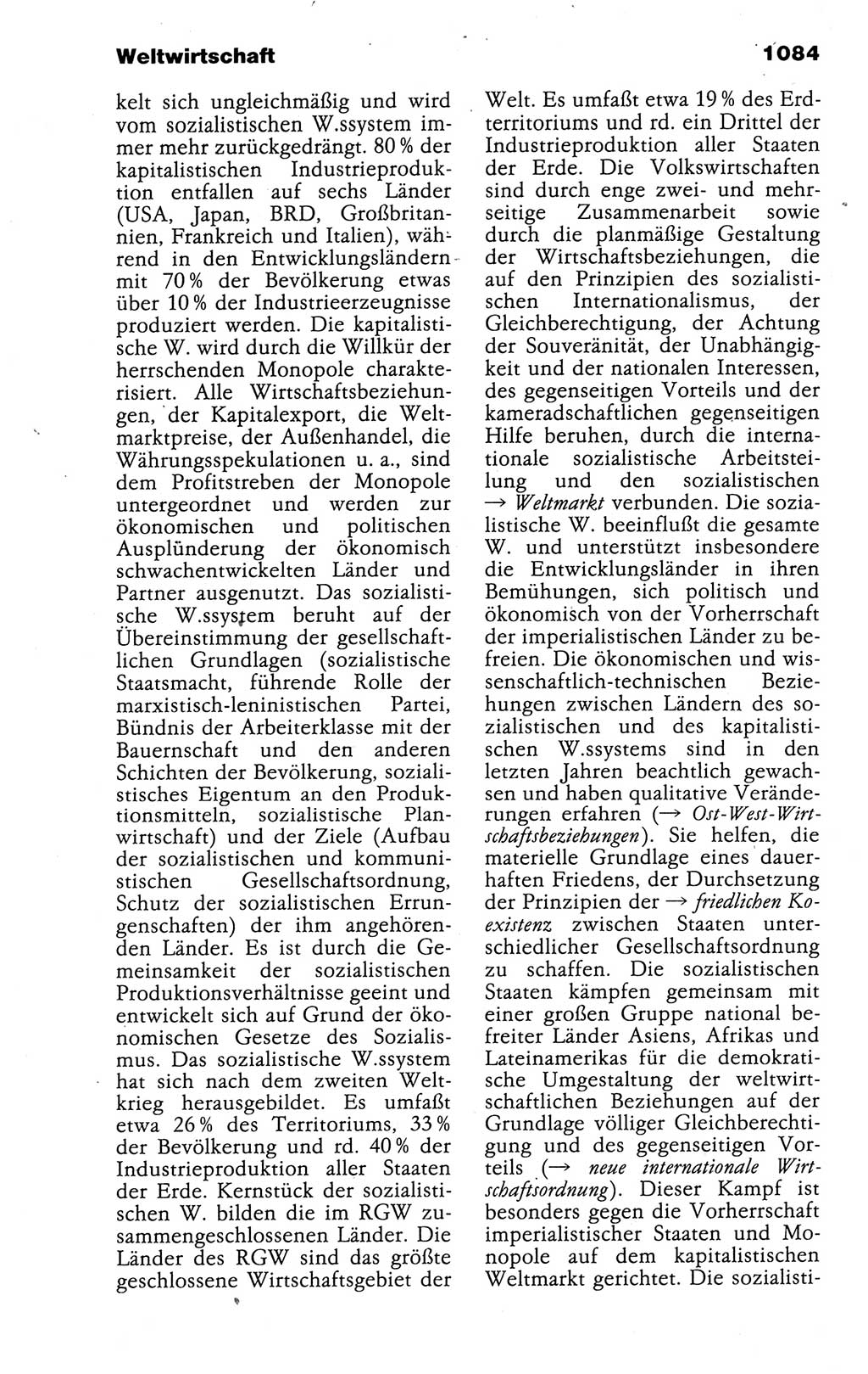 Kleines politisches Wörterbuch [Deutsche Demokratische Republik (DDR)] 1988, Seite 1084 (Kl. pol. Wb. DDR 1988, S. 1084)