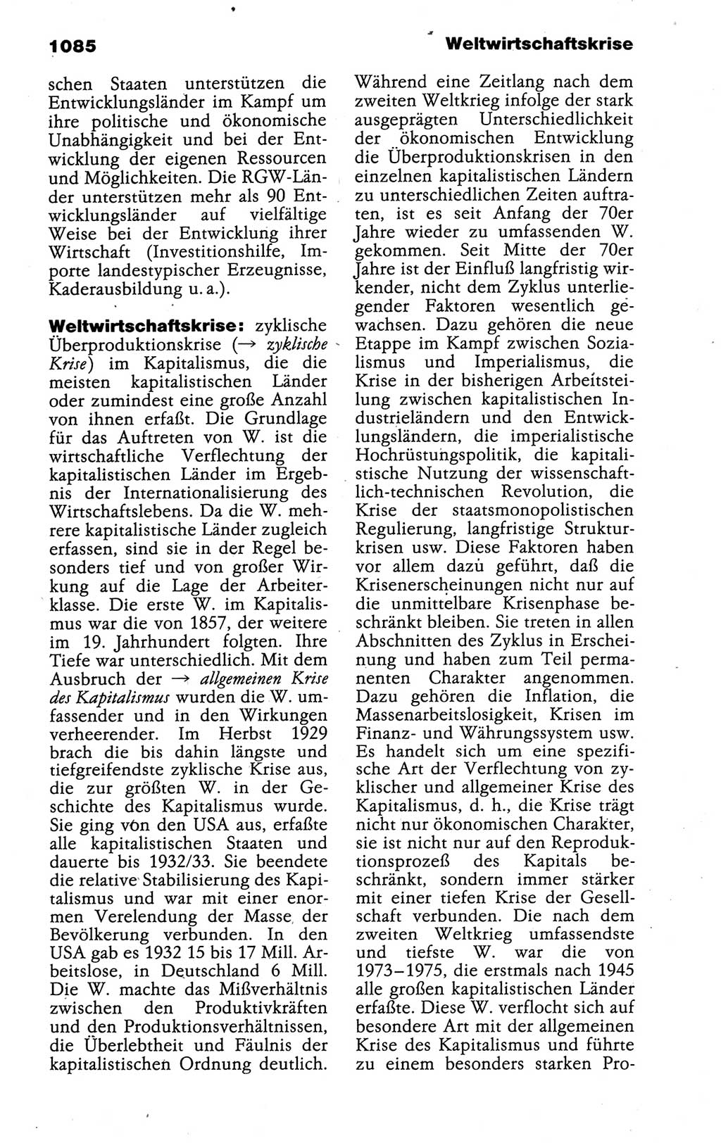 Kleines politisches Wörterbuch [Deutsche Demokratische Republik (DDR)] 1988, Seite 1085 (Kl. pol. Wb. DDR 1988, S. 1085)