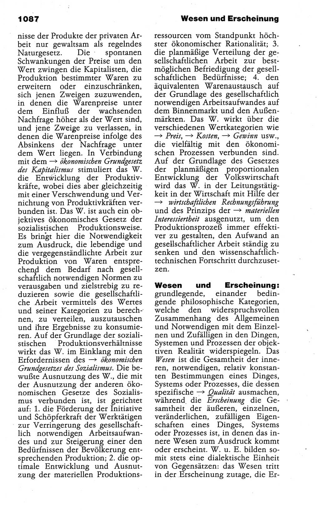 Kleines politisches Wörterbuch [Deutsche Demokratische Republik (DDR)] 1988, Seite 1087 (Kl. pol. Wb. DDR 1988, S. 1087)