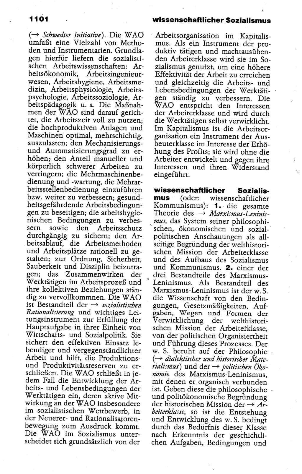 Kleines politisches Wörterbuch [Deutsche Demokratische Republik (DDR)] 1988, Seite 1101 (Kl. pol. Wb. DDR 1988, S. 1101)