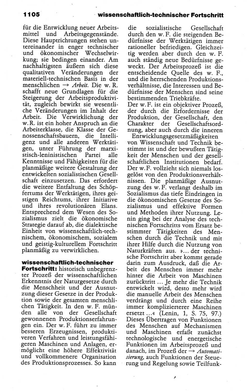 Kleines politisches Wörterbuch [Deutsche Demokratische Republik (DDR)] 1988, Seite 1105 (Kl. pol. Wb. DDR 1988, S. 1105)