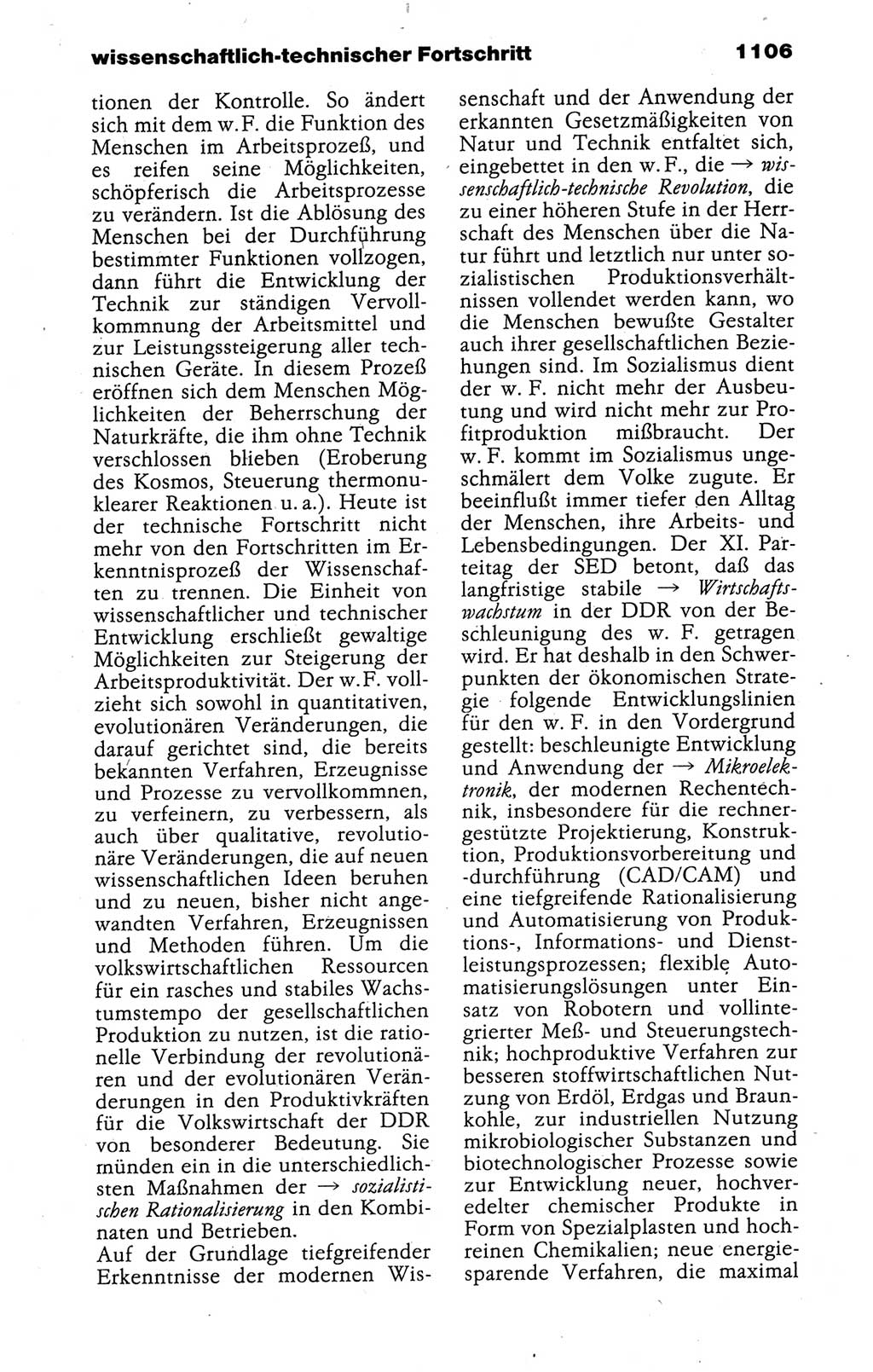 Kleines politisches Wörterbuch [Deutsche Demokratische Republik (DDR)] 1988, Seite 1106 (Kl. pol. Wb. DDR 1988, S. 1106)