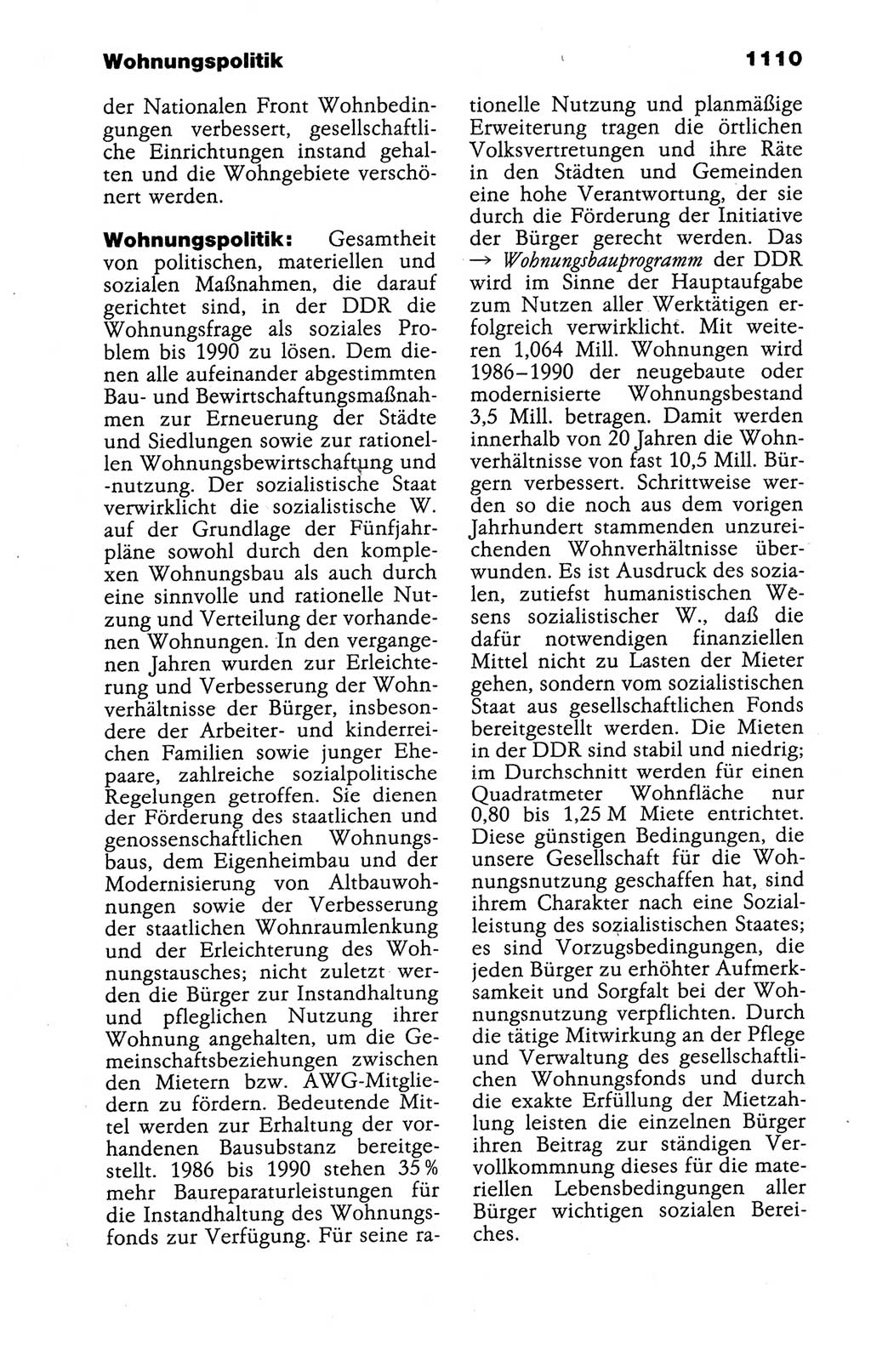 Kleines politisches Wörterbuch [Deutsche Demokratische Republik (DDR)] 1988, Seite 1110 (Kl. pol. Wb. DDR 1988, S. 1110)