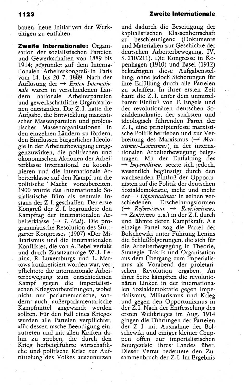 Kleines politisches Wörterbuch [Deutsche Demokratische Republik (DDR)] 1988, Seite 1123 (Kl. pol. Wb. DDR 1988, S. 1123)