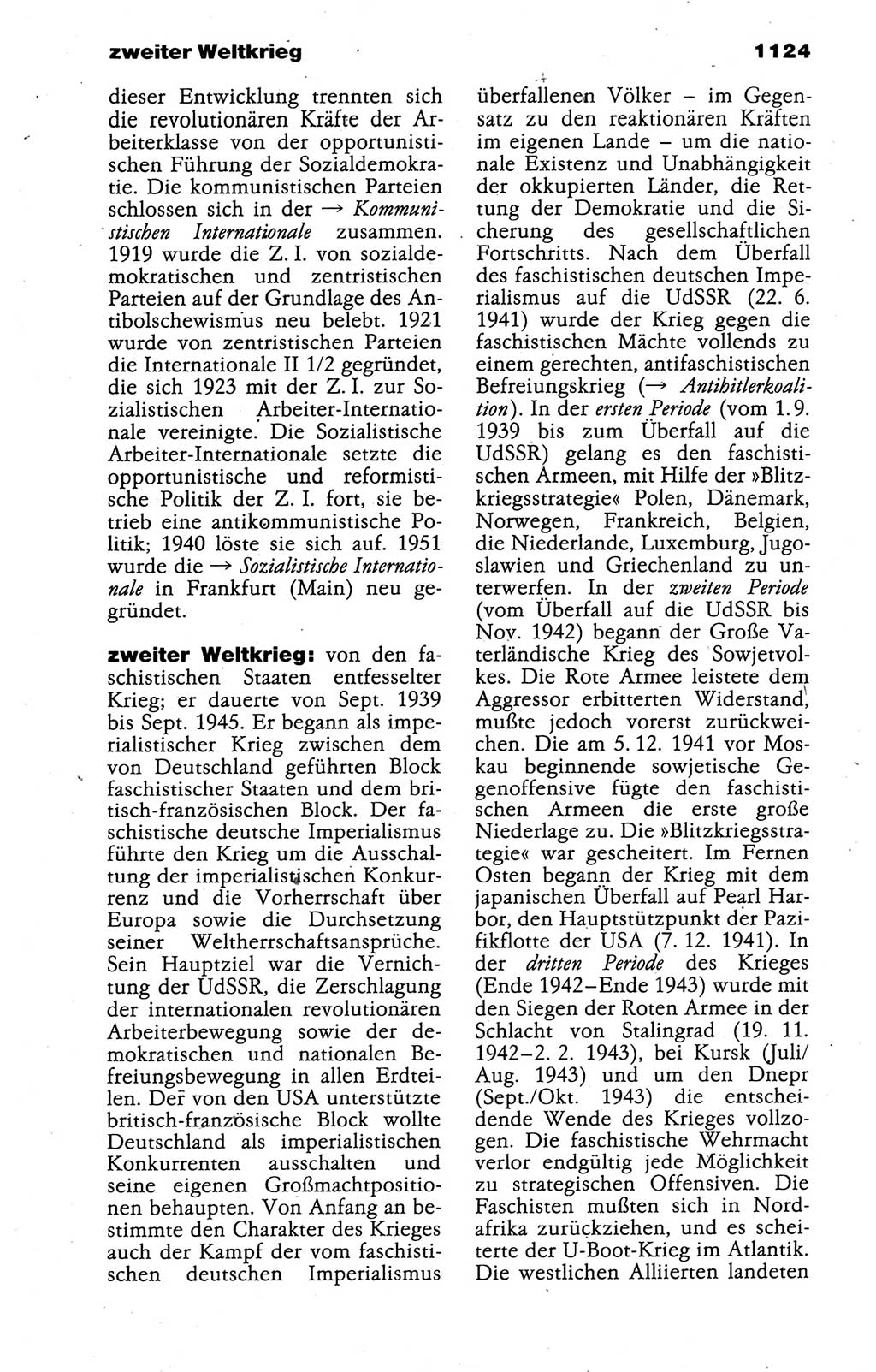 Kleines politisches Wörterbuch [Deutsche Demokratische Republik (DDR)] 1988, Seite 1124 (Kl. pol. Wb. DDR 1988, S. 1124)