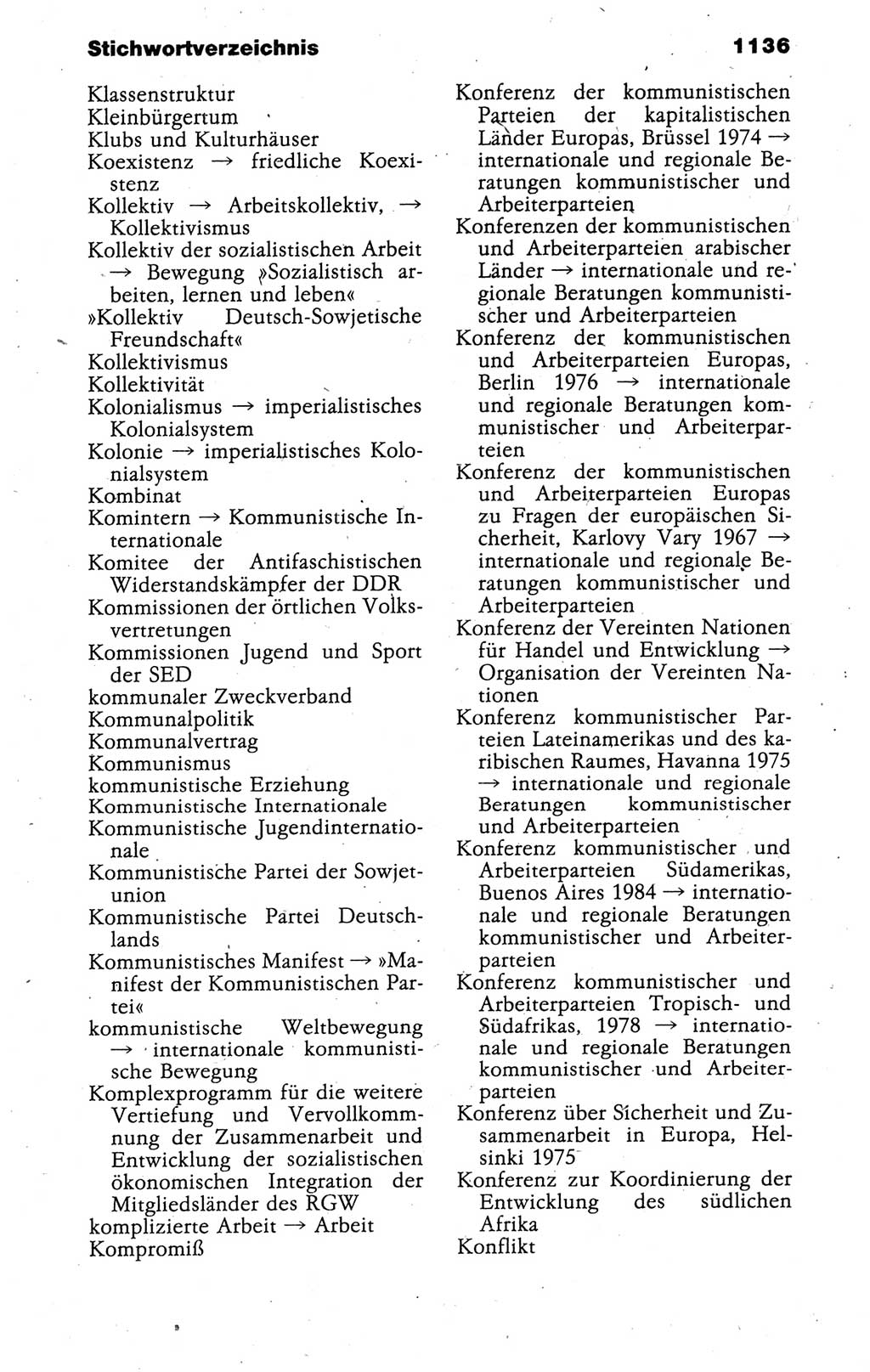 Kleines politisches Wörterbuch [Deutsche Demokratische Republik (DDR)] 1988, Seite 1136 (Kl. pol. Wb. DDR 1988, S. 1136)