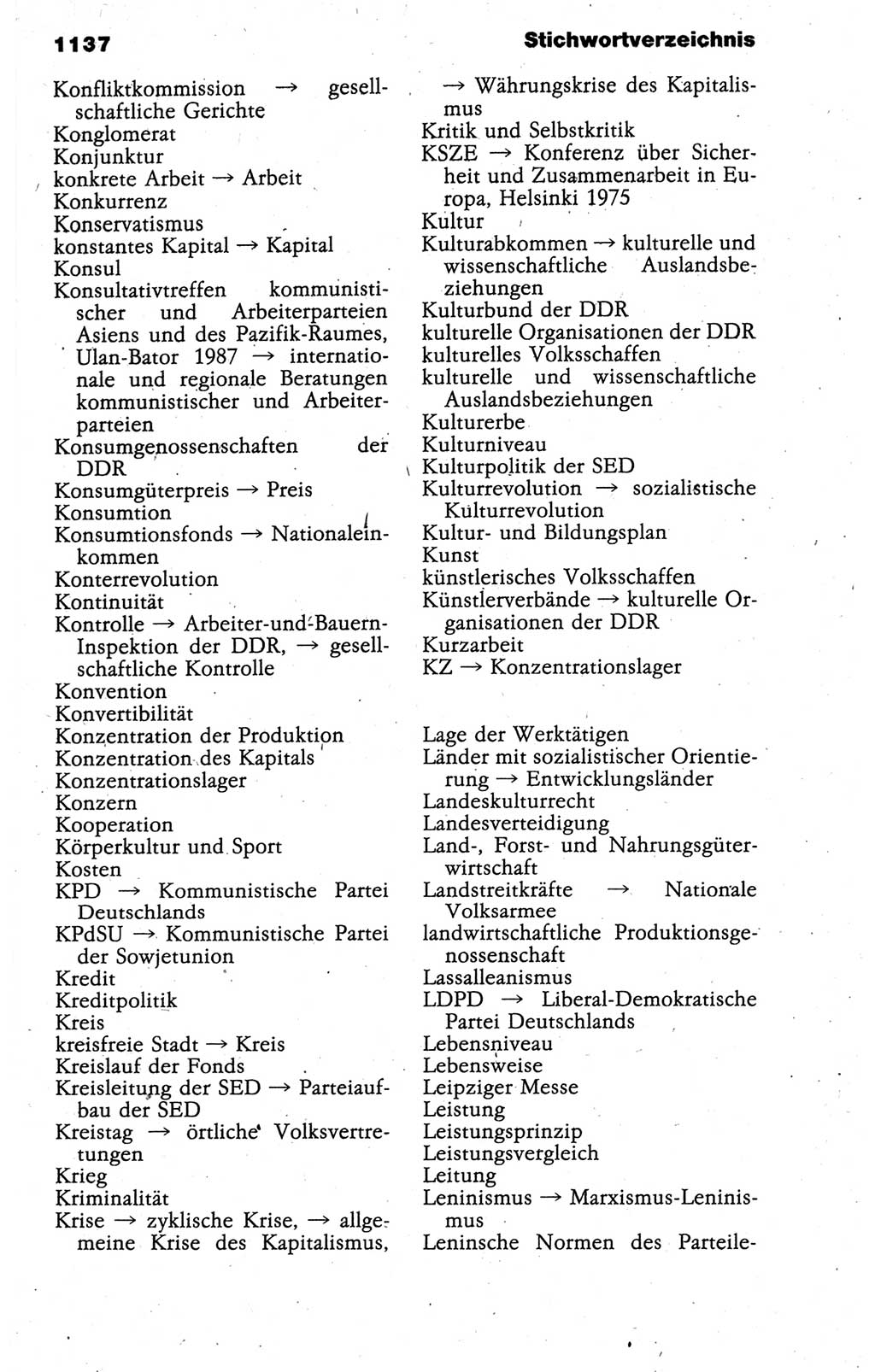Kleines politisches Wörterbuch [Deutsche Demokratische Republik (DDR)] 1988, Seite 1137 (Kl. pol. Wb. DDR 1988, S. 1137)