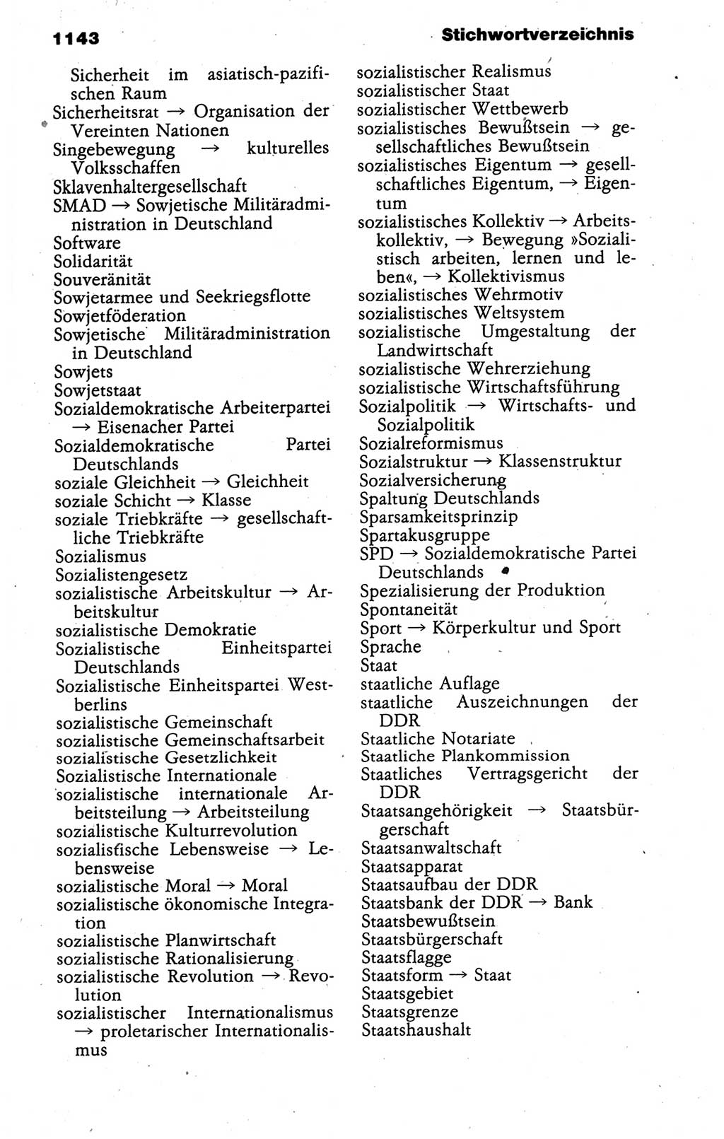 Kleines politisches Wörterbuch [Deutsche Demokratische Republik (DDR)] 1988, Seite 1143 (Kl. pol. Wb. DDR 1988, S. 1143)