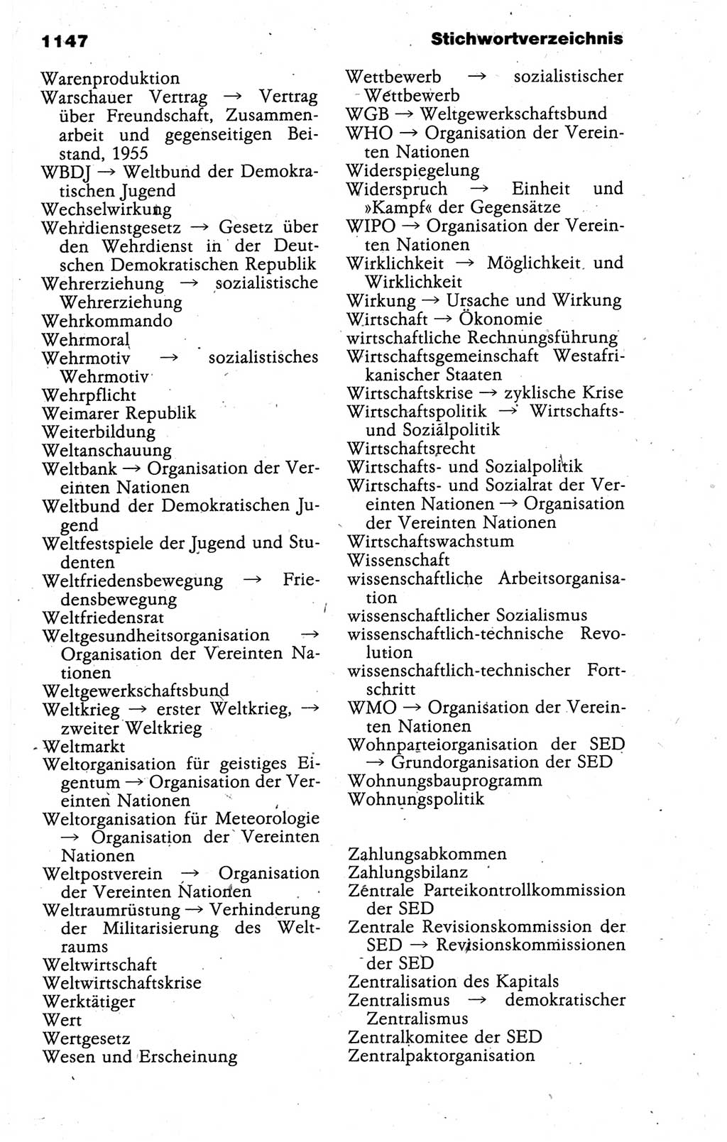 Kleines politisches Wörterbuch [Deutsche Demokratische Republik (DDR)] 1988, Seite 1147 (Kl. pol. Wb. DDR 1988, S. 1147)