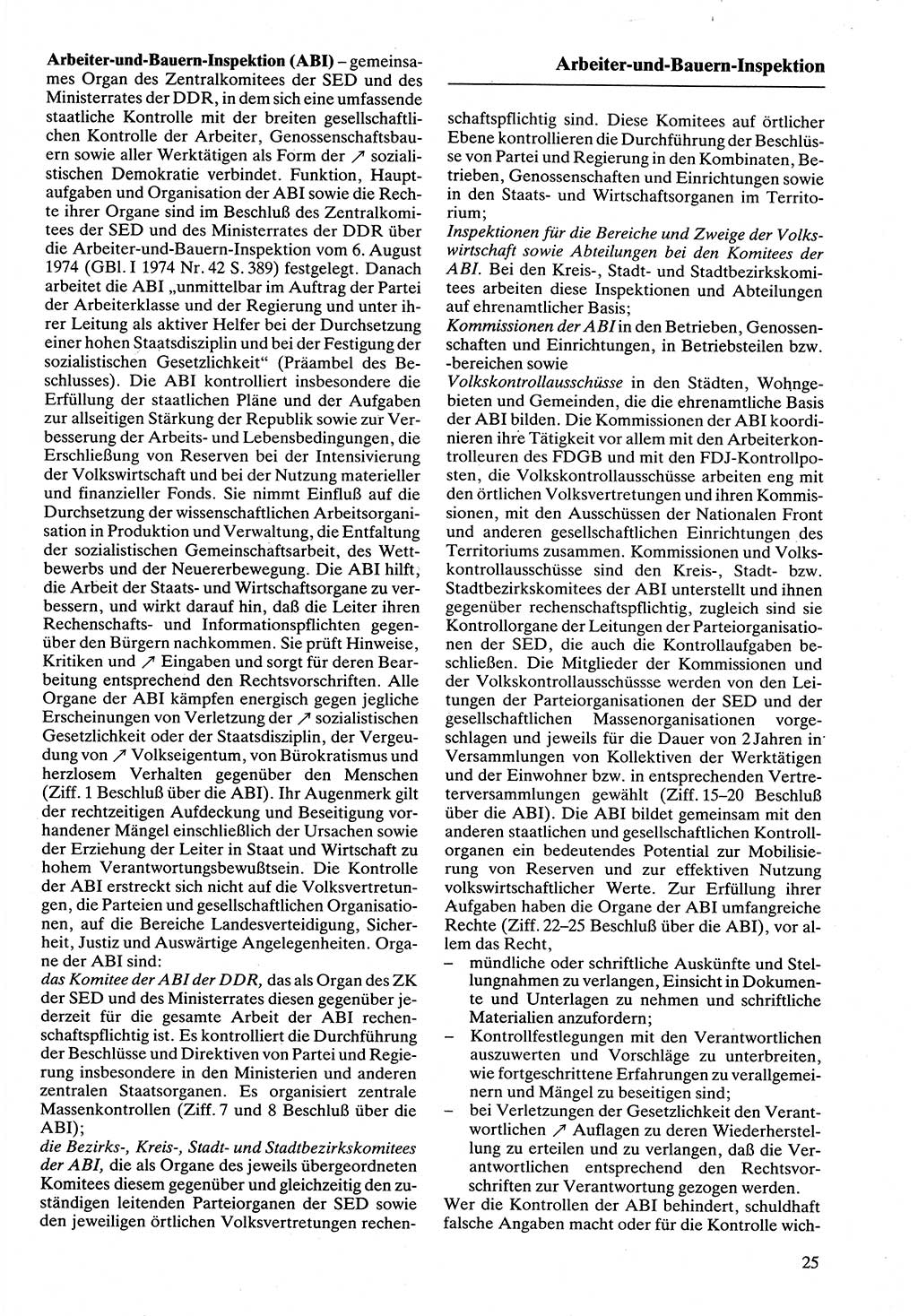 Rechtslexikon [Deutsche Demokratische Republik (DDR)] 1988, Seite 25 (Rechtslex. DDR 1988, S. 25)