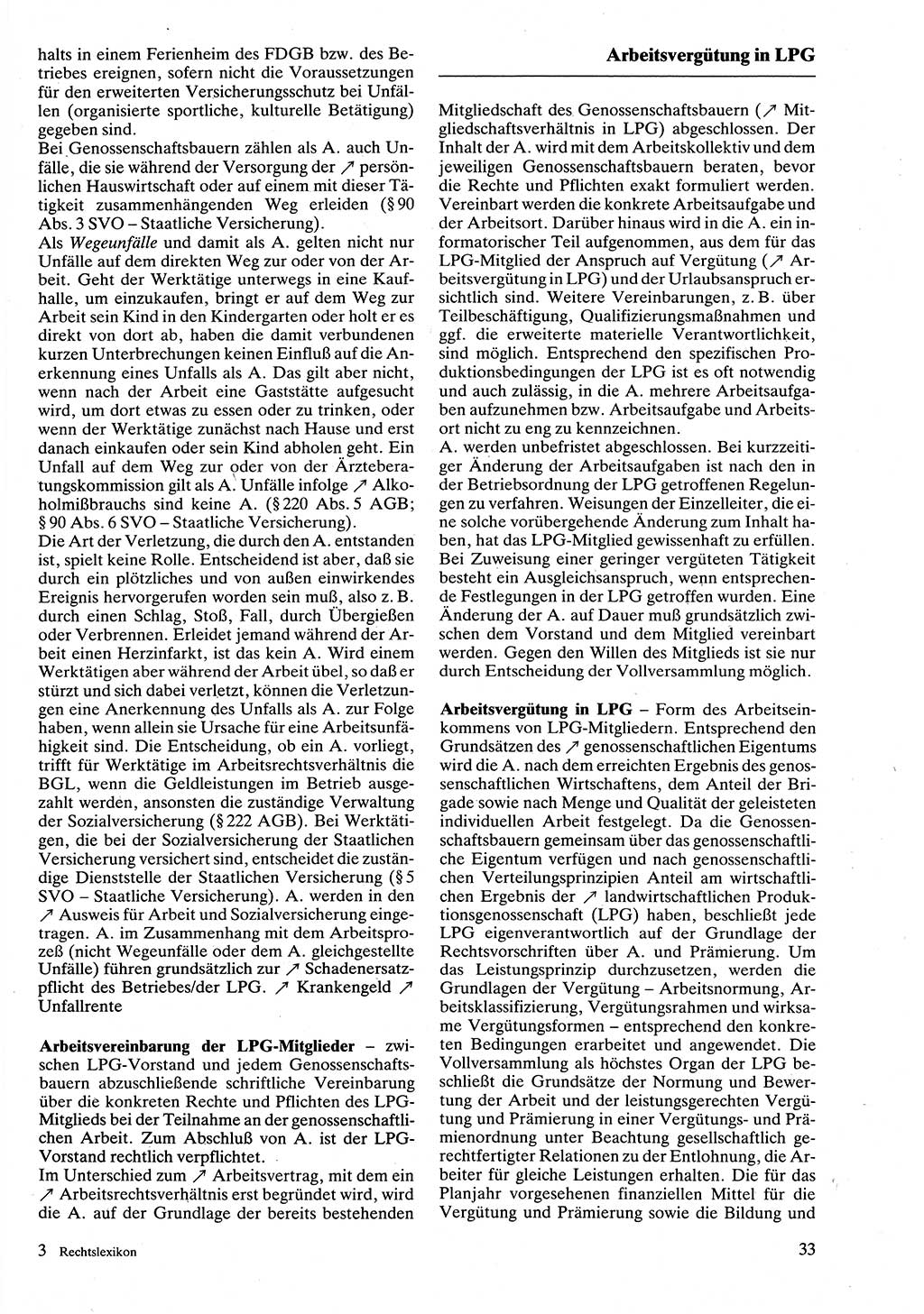 Rechtslexikon [Deutsche Demokratische Republik (DDR)] 1988, Seite 33 (Rechtslex. DDR 1988, S. 33)