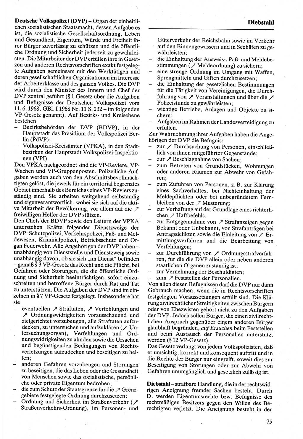 Rechtslexikon [Deutsche Demokratische Republik (DDR)] 1988, Seite 75 (Rechtslex. DDR 1988, S. 75)