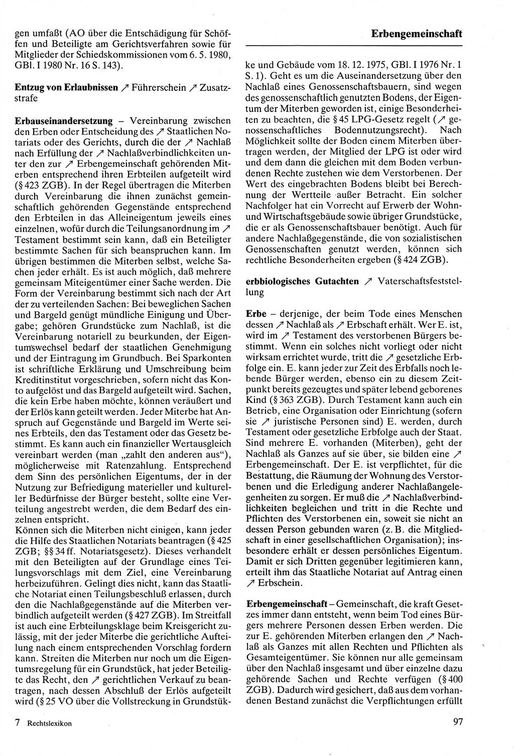 Rechtslexikon [Deutsche Demokratische Republik (DDR)] 1988, Seite 97 (Rechtslex. DDR 1988, S. 97)