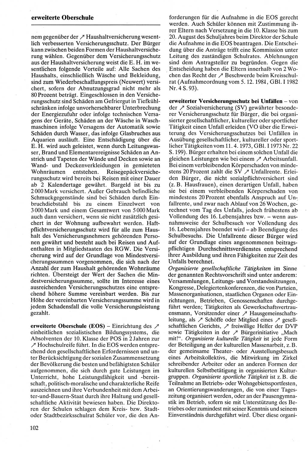 Rechtslexikon [Deutsche Demokratische Republik (DDR)] 1988, Seite 102 (Rechtslex. DDR 1988, S. 102)