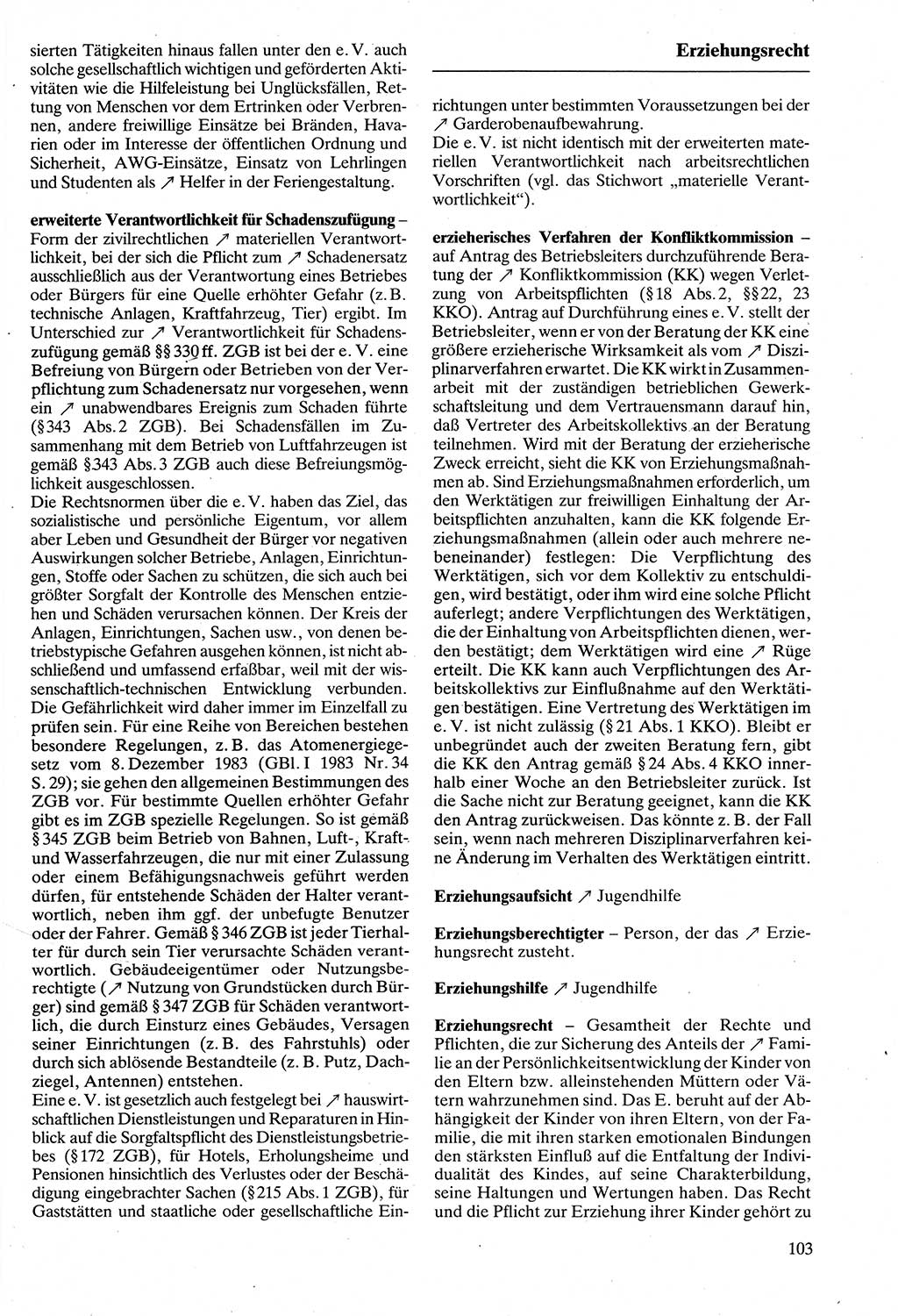 Rechtslexikon [Deutsche Demokratische Republik (DDR)] 1988, Seite 103 (Rechtslex. DDR 1988, S. 103)