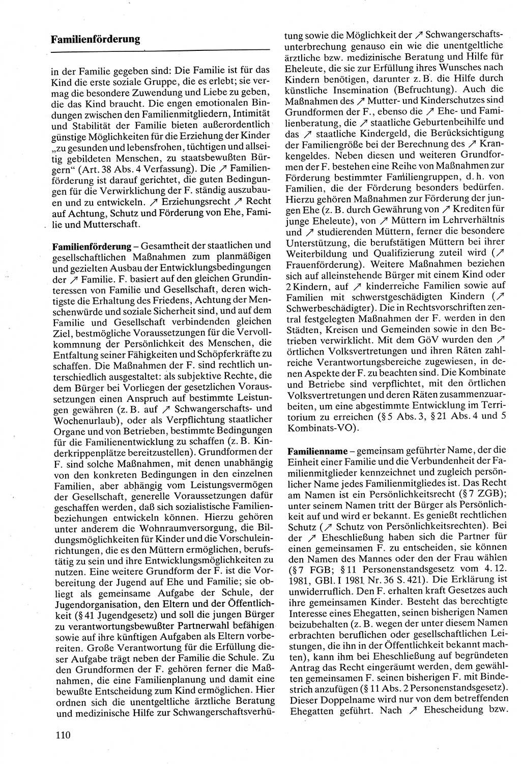 Rechtslexikon [Deutsche Demokratische Republik (DDR)] 1988, Seite 110 (Rechtslex. DDR 1988, S. 110)