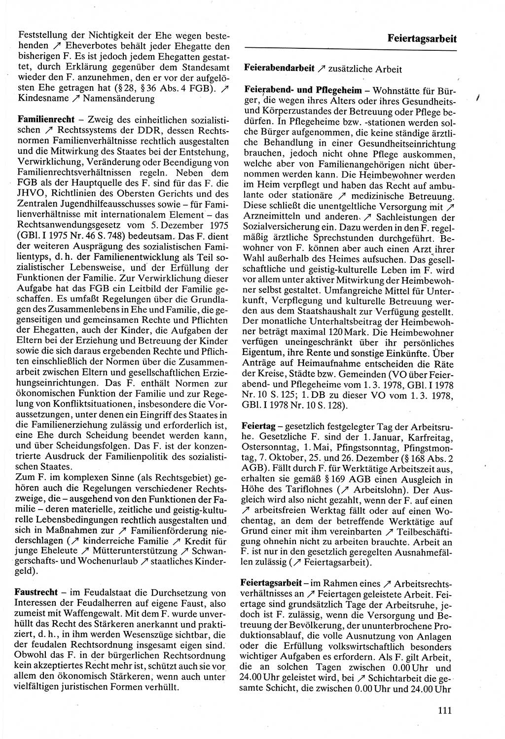 Rechtslexikon [Deutsche Demokratische Republik (DDR)] 1988, Seite 111 (Rechtslex. DDR 1988, S. 111)