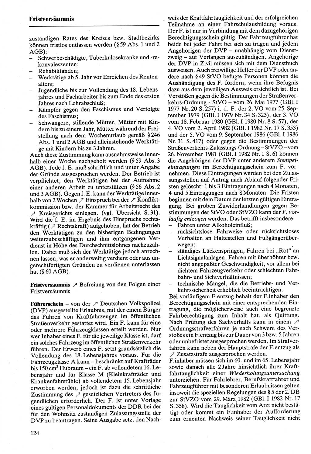 Rechtslexikon [Deutsche Demokratische Republik (DDR)] 1988, Seite 124 (Rechtslex. DDR 1988, S. 124)