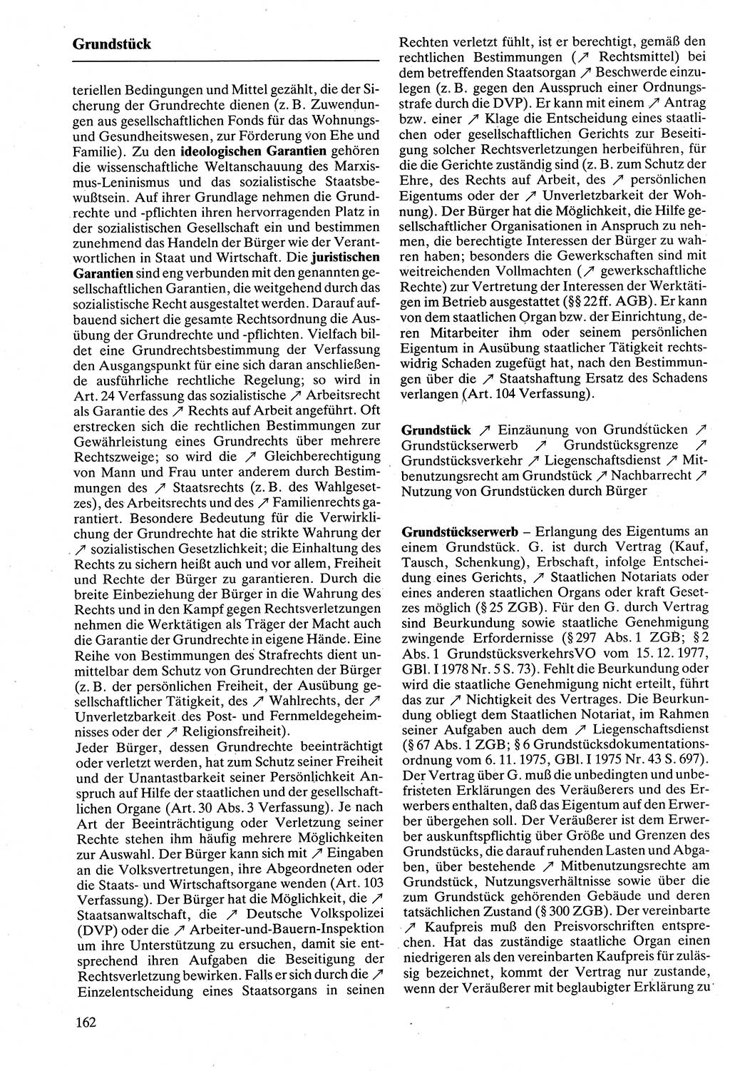 Rechtslexikon [Deutsche Demokratische Republik (DDR)] 1988, Seite 162 (Rechtslex. DDR 1988, S. 162)