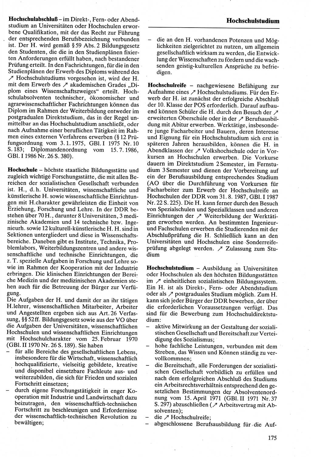 Rechtslexikon [Deutsche Demokratische Republik (DDR)] 1988, Seite 175 (Rechtslex. DDR 1988, S. 175)