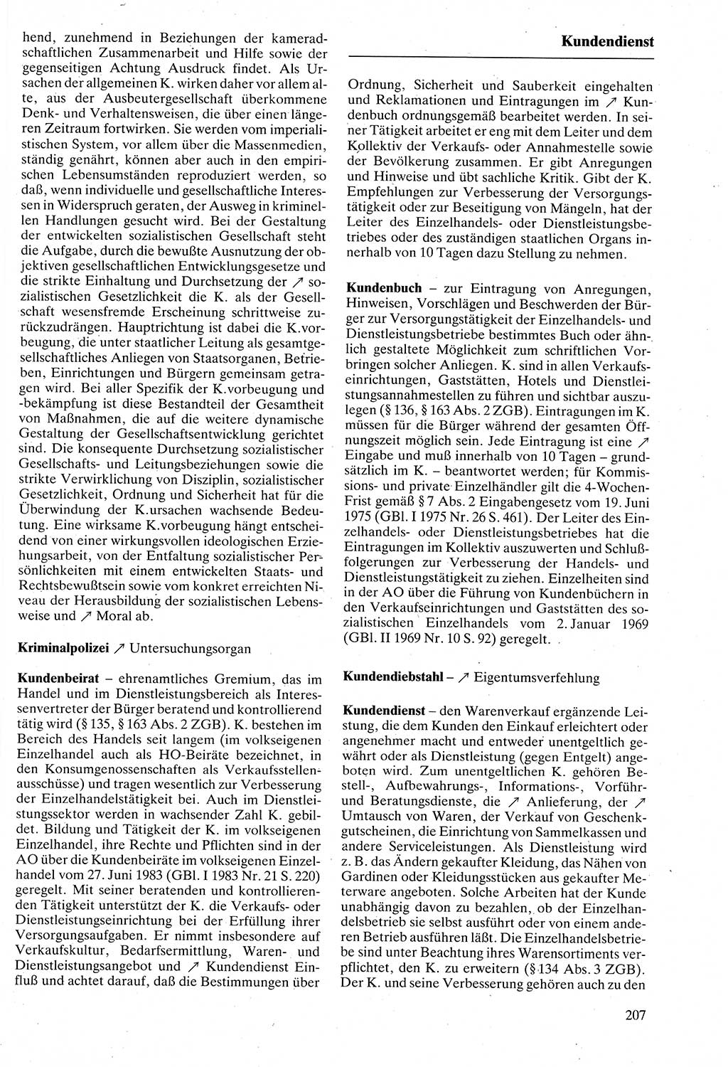 Rechtslexikon [Deutsche Demokratische Republik (DDR)] 1988, Seite 207 (Rechtslex. DDR 1988, S. 207)