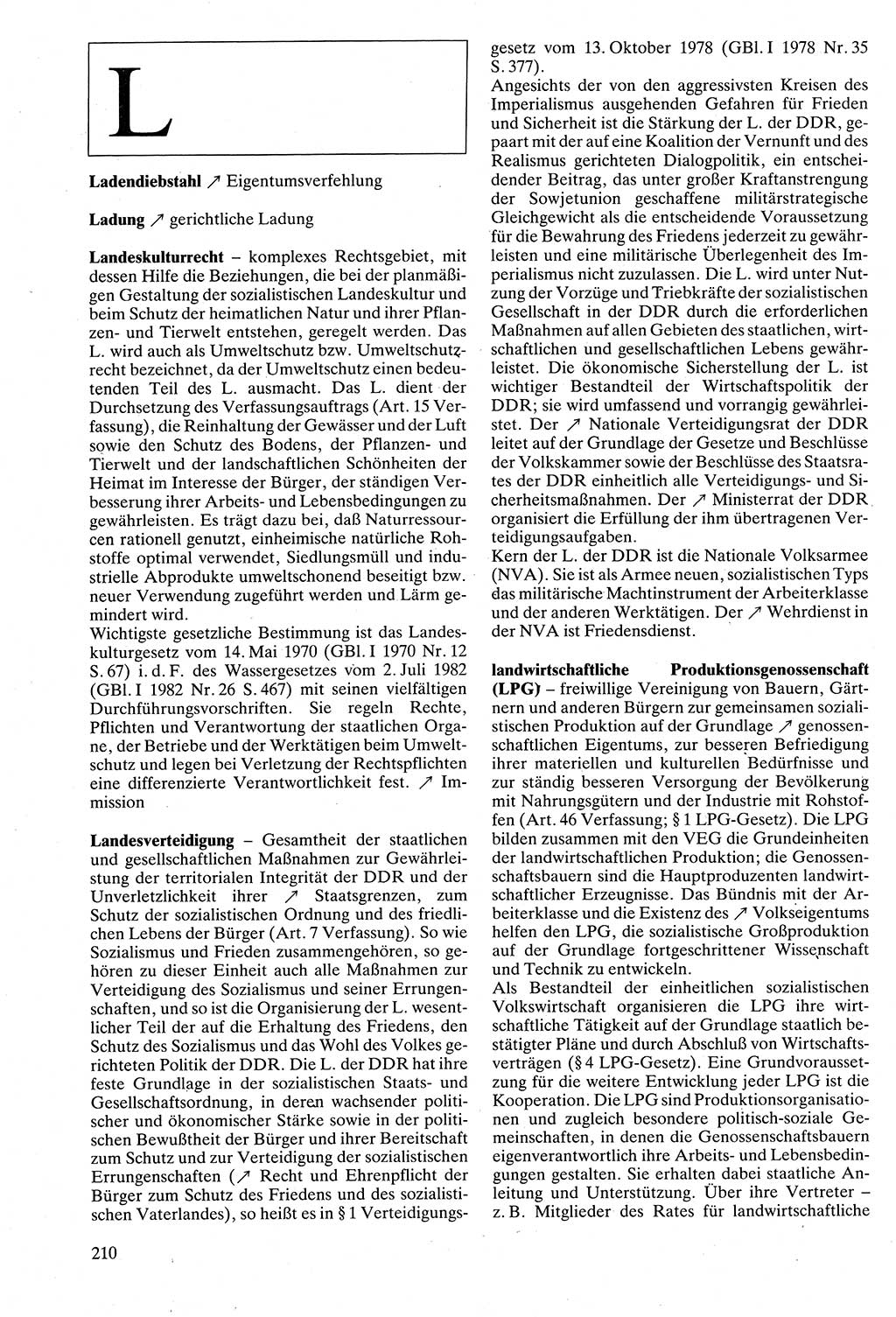 Rechtslexikon [Deutsche Demokratische Republik (DDR)] 1988, Seite 210 (Rechtslex. DDR 1988, S. 210)