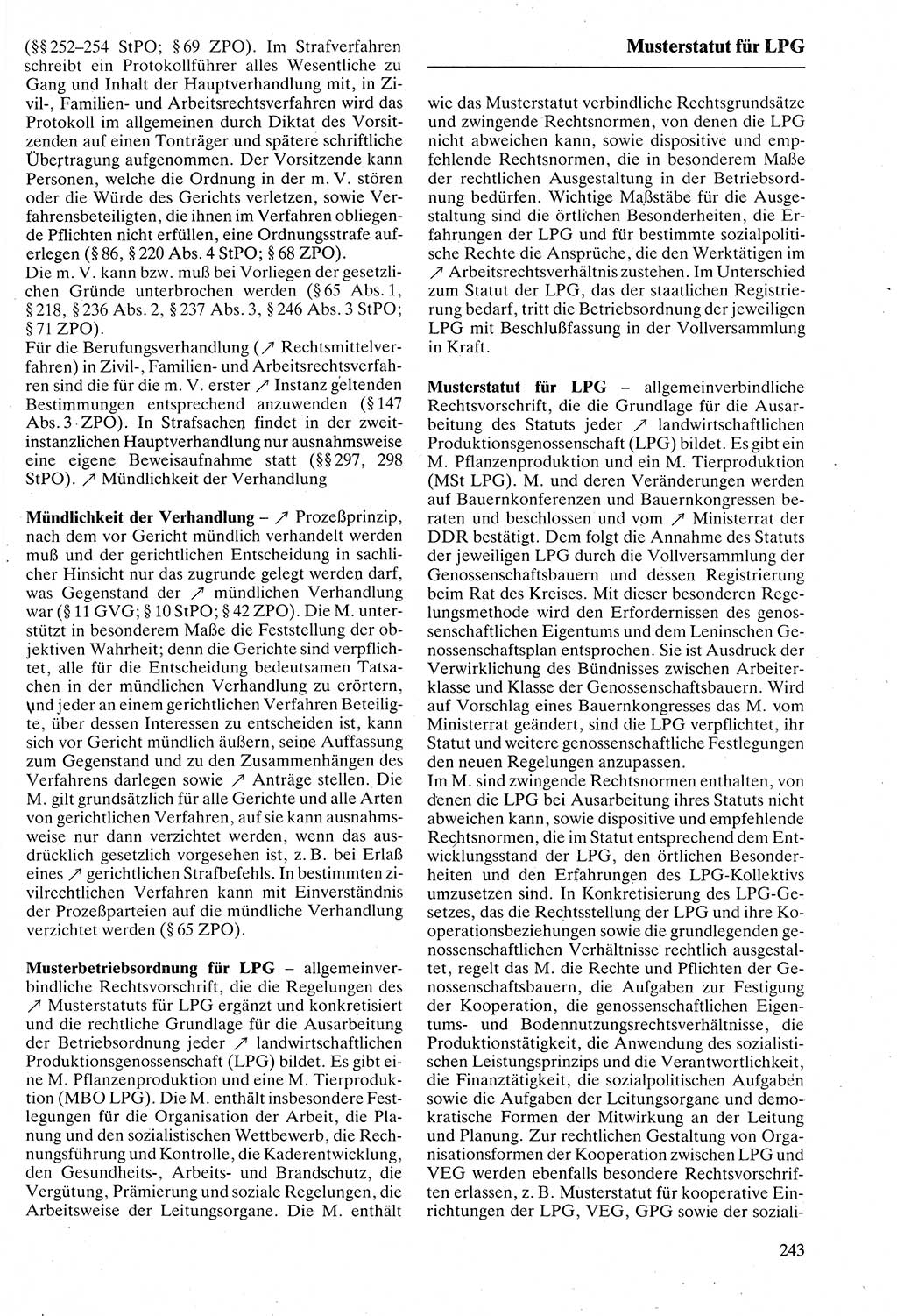 Rechtslexikon [Deutsche Demokratische Republik (DDR)] 1988, Seite 243 (Rechtslex. DDR 1988, S. 243)