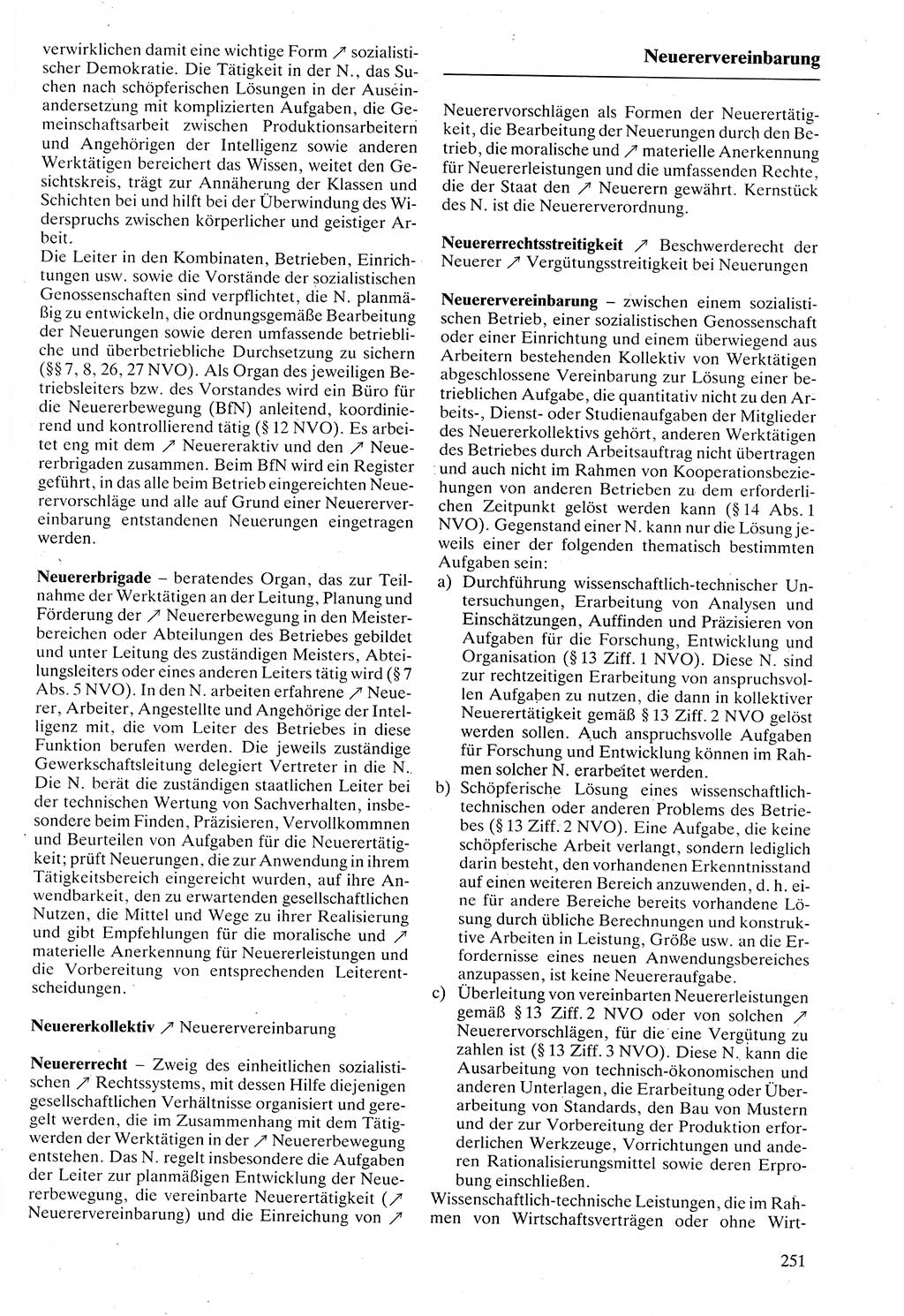 Rechtslexikon [Deutsche Demokratische Republik (DDR)] 1988, Seite 251 (Rechtslex. DDR 1988, S. 251)