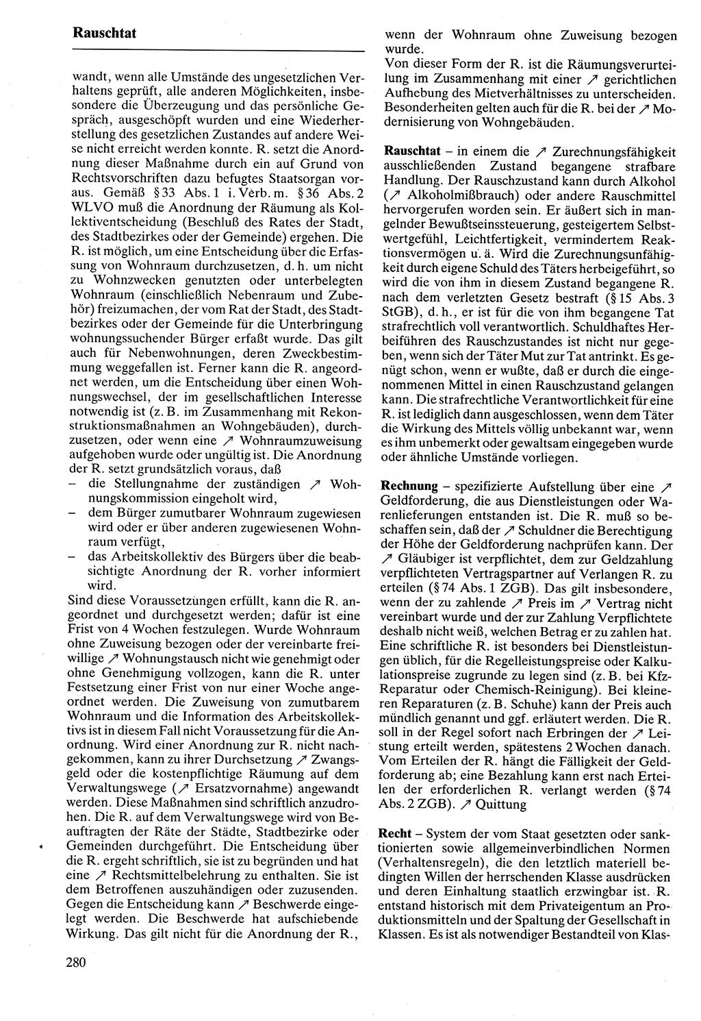 Rechtslexikon [Deutsche Demokratische Republik (DDR)] 1988, Seite 280 (Rechtslex. DDR 1988, S. 280)