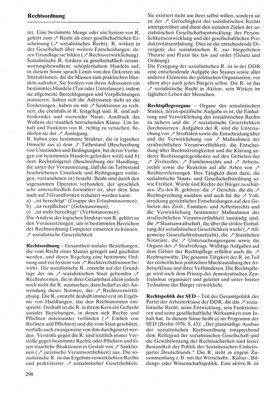Rechtslexikon [Deutsche Demokratische Republik (DDR)] 1988, Seite 298 (Rechtslex. DDR 1988, S. 298)