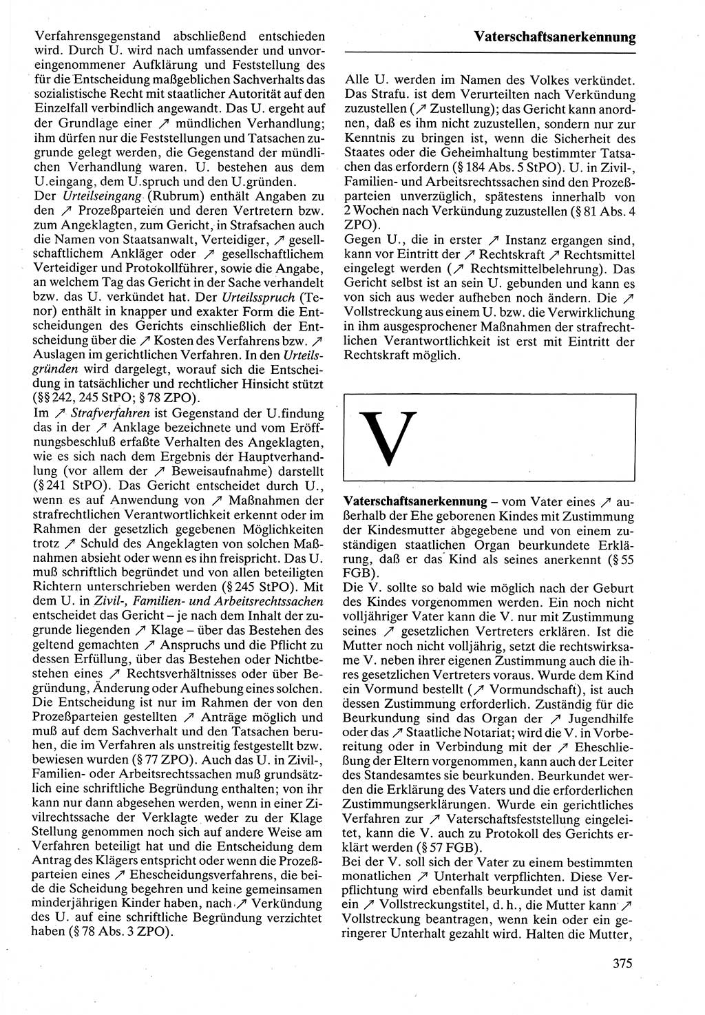 Rechtslexikon [Deutsche Demokratische Republik (DDR)] 1988, Seite 375 (Rechtslex. DDR 1988, S. 375)