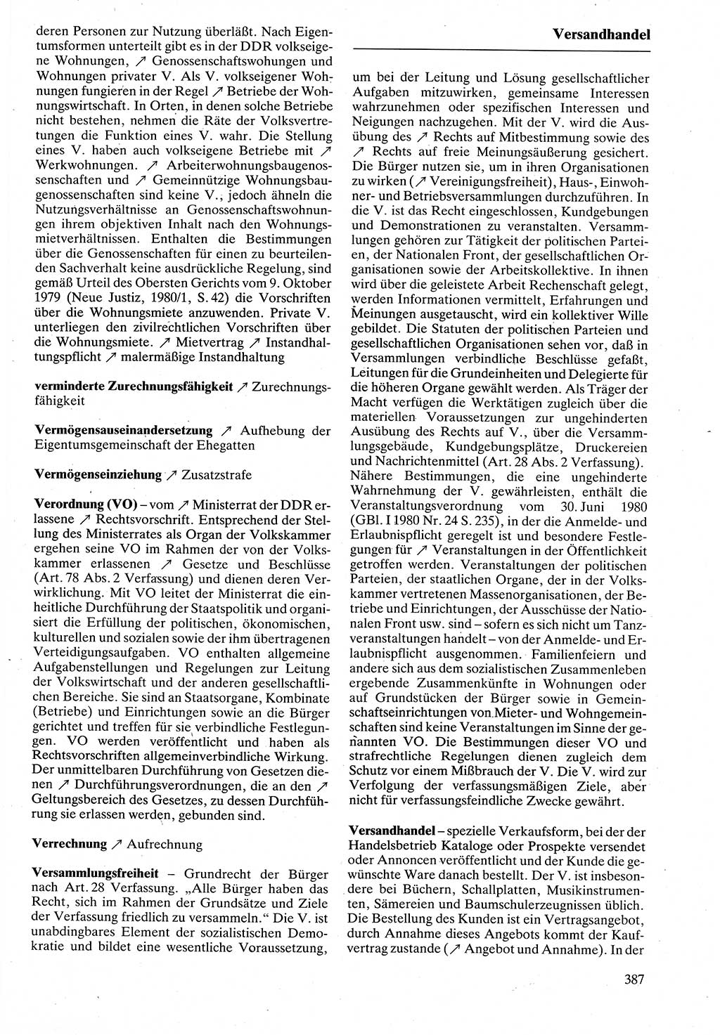 Rechtslexikon [Deutsche Demokratische Republik (DDR)] 1988, Seite 387 (Rechtslex. DDR 1988, S. 387)