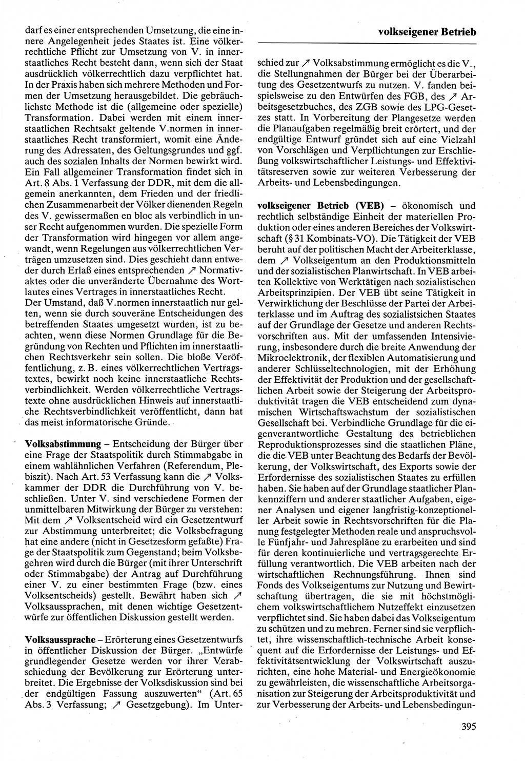 Rechtslexikon [Deutsche Demokratische Republik (DDR)] 1988, Seite 395 (Rechtslex. DDR 1988, S. 395)